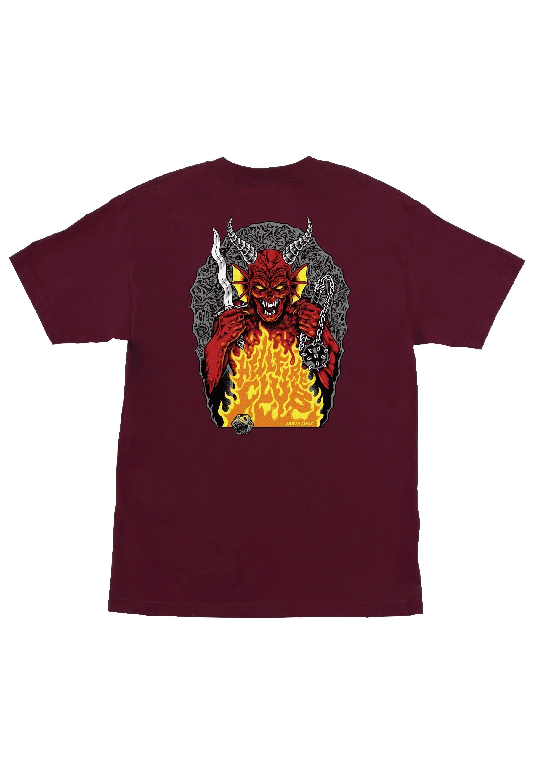 Santa Cruz x Stranger Things - Hellfire Pit Maroon - T-Shirt | Men-Image