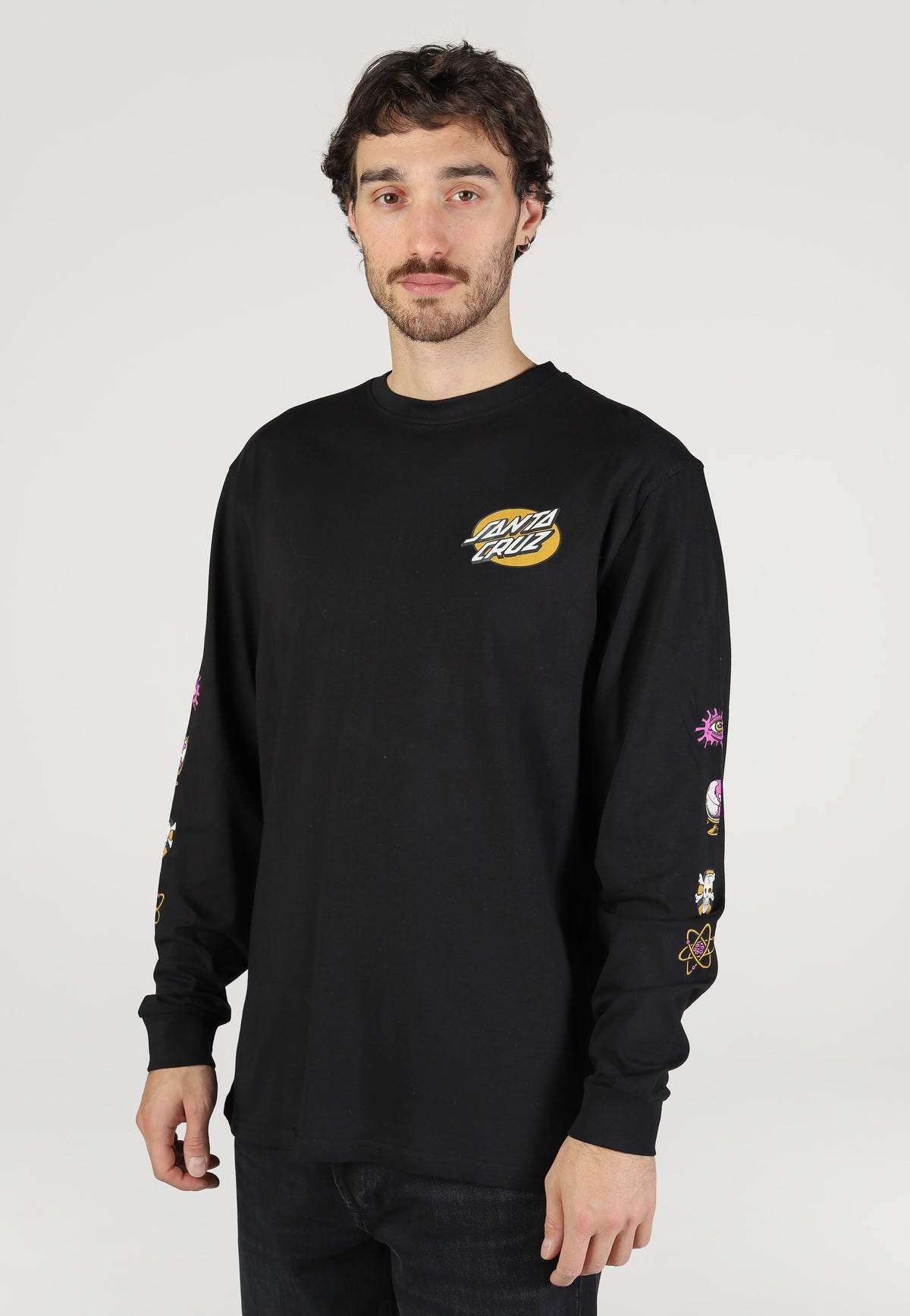 Santa Cruz Knibbs Cryptic Black Dlouhý rukáv | Men-Image