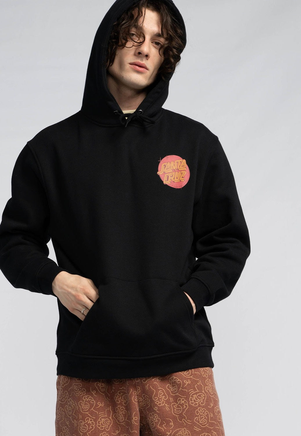 Santa Cruz - Scrawl Brick Dot Center Black - Hoodie | Men-Image