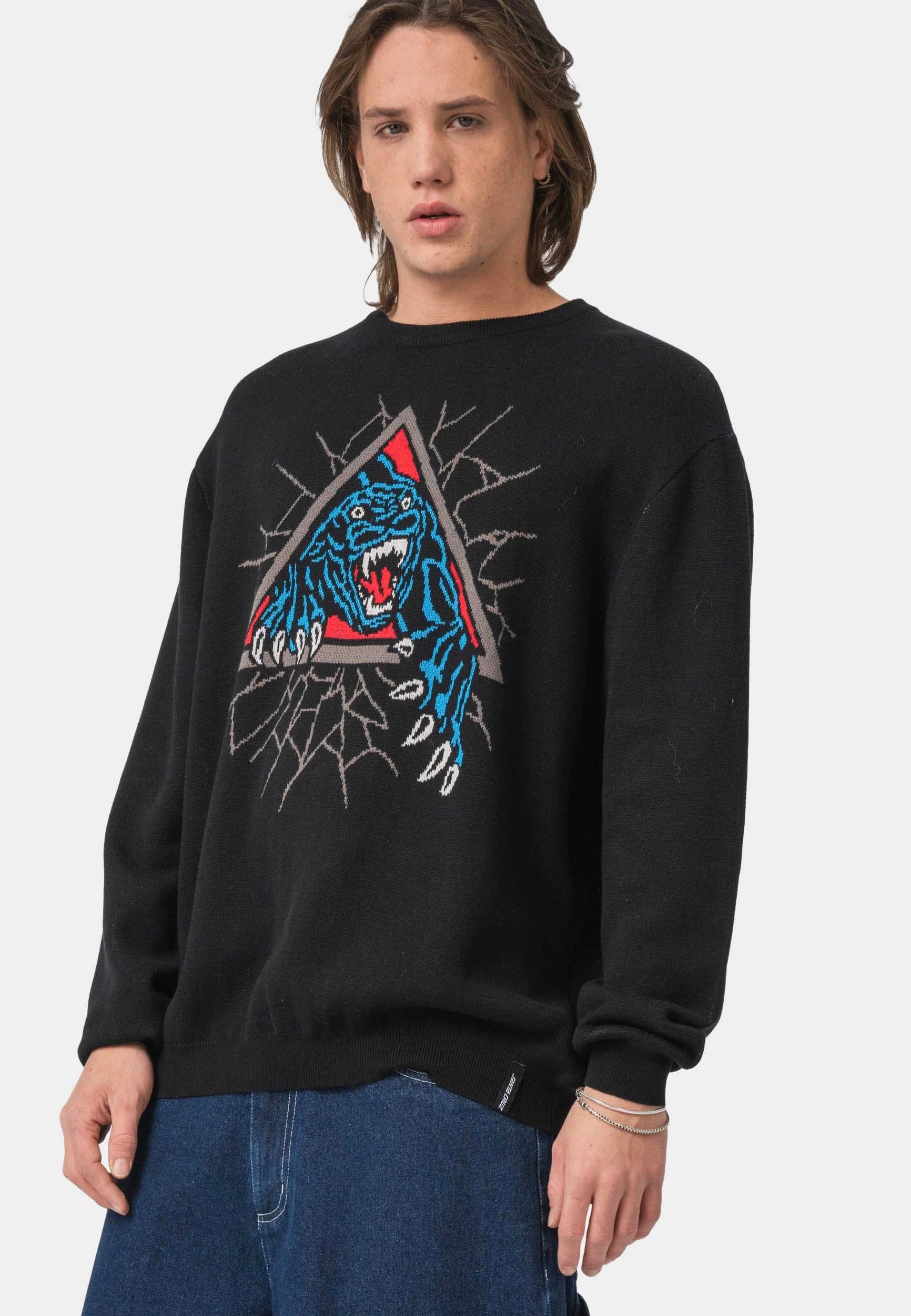 Santa Cruz - Natas SC Panther Knit Black - Pullover | Men-Image
