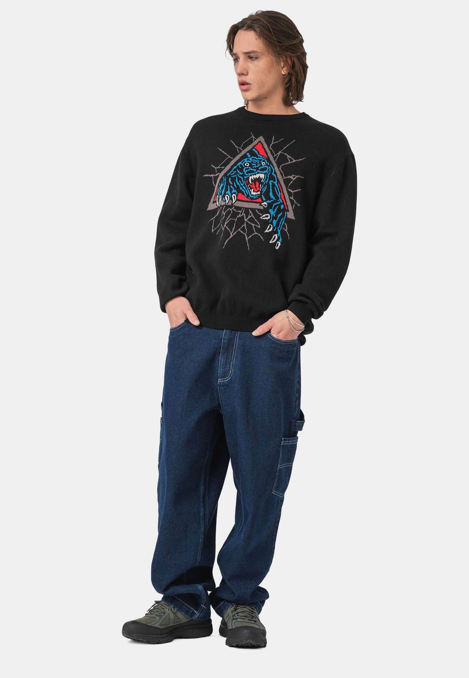 Santa Cruz - Natas SC Panther Knit Black - Pullover | Men-Image