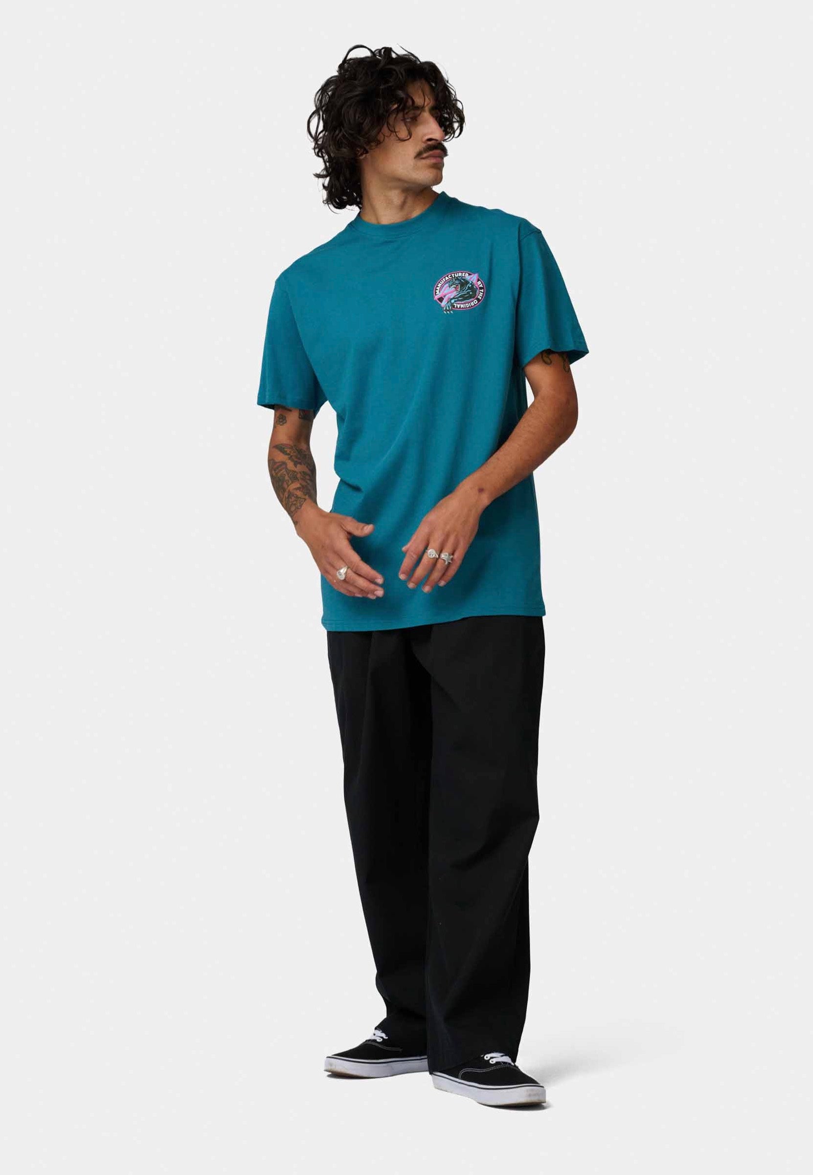 Santa Cruz - Natas Sketch Panther Teal - T-Shirt | Men-Image