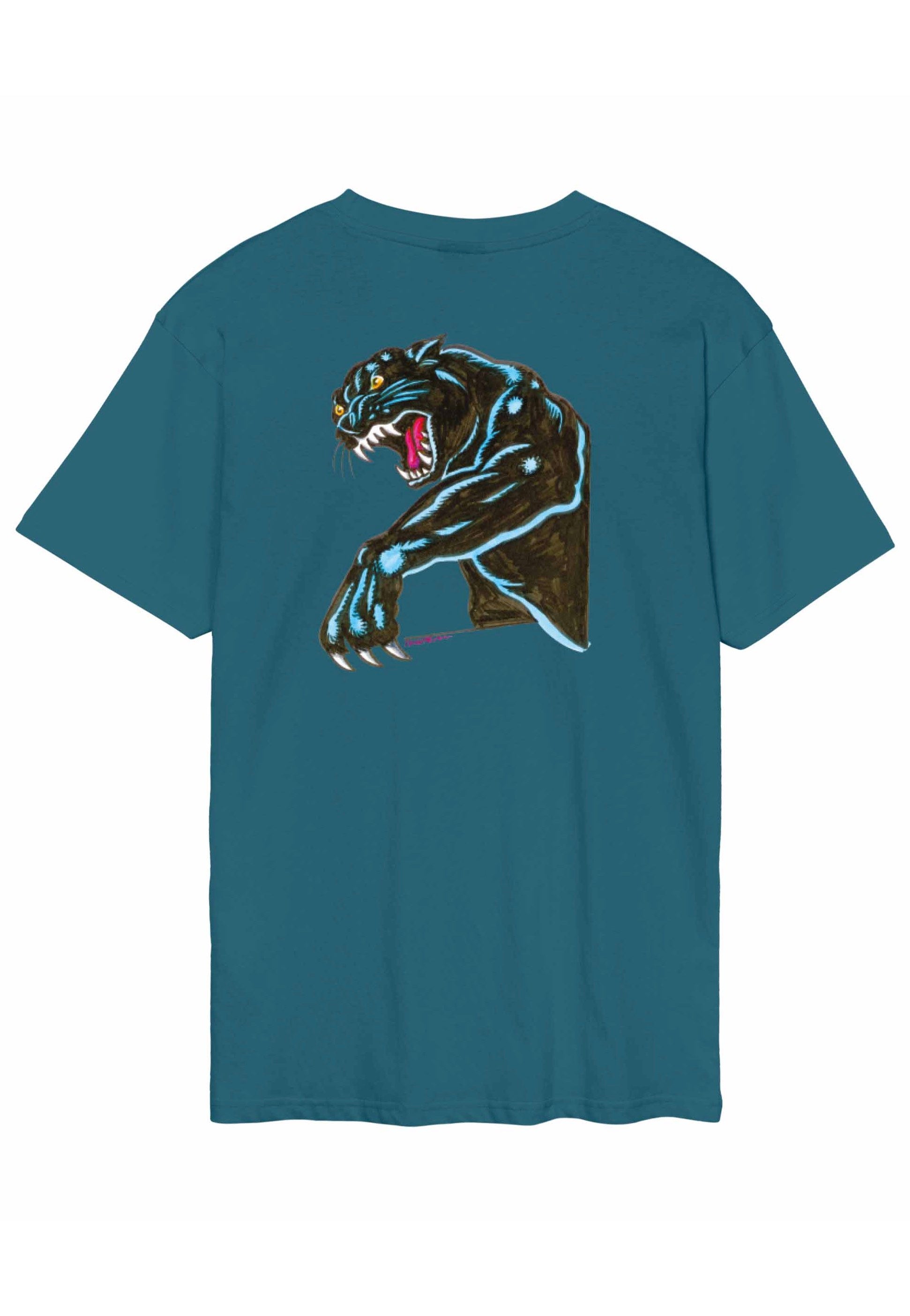 Santa Cruz - Natas Sketch Panther Teal - T-Shirt | Men-Image