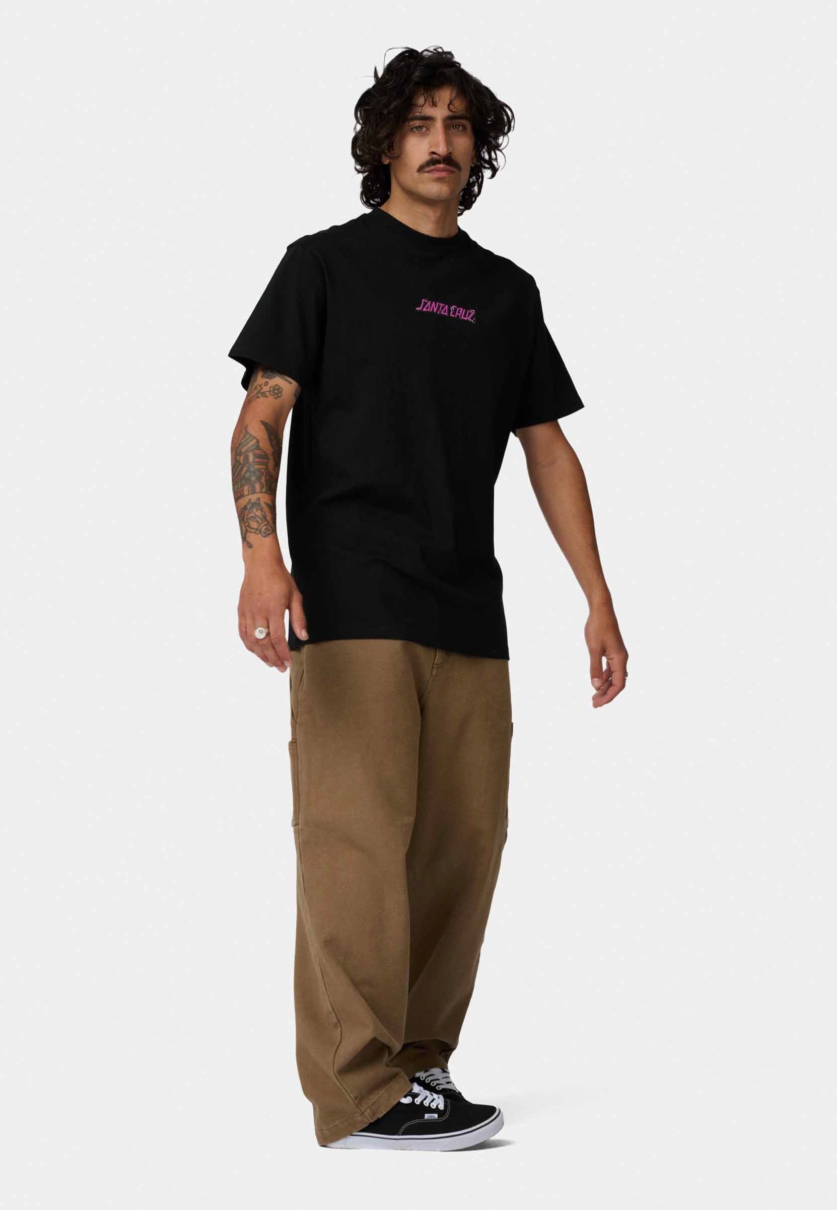 Santa Cruz - Roskopp Monster Strip Black - T-Shirt | Men-Image