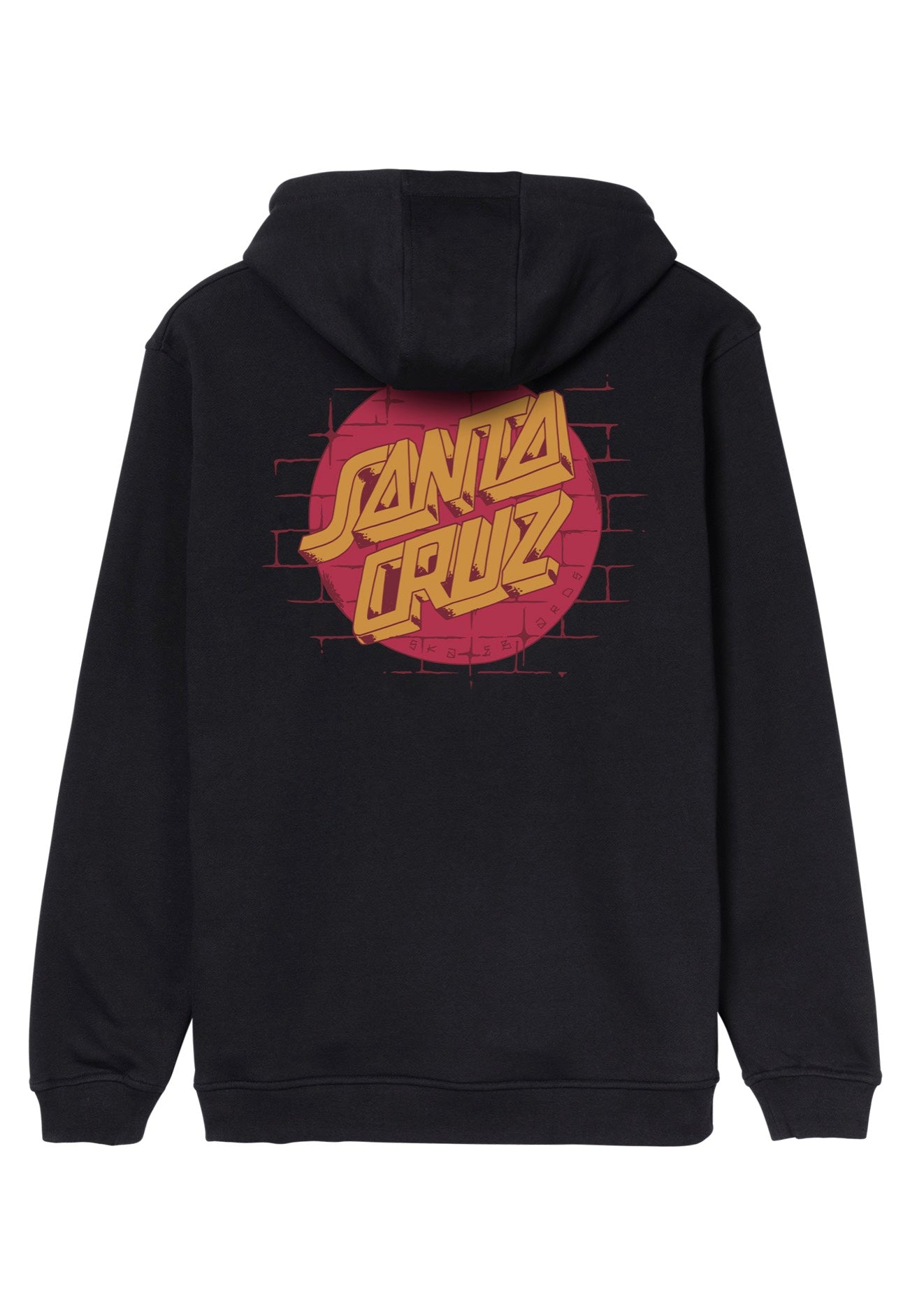 Santa Cruz - Scrawl Brick Dot Center Black - Hoodie | Men-Image