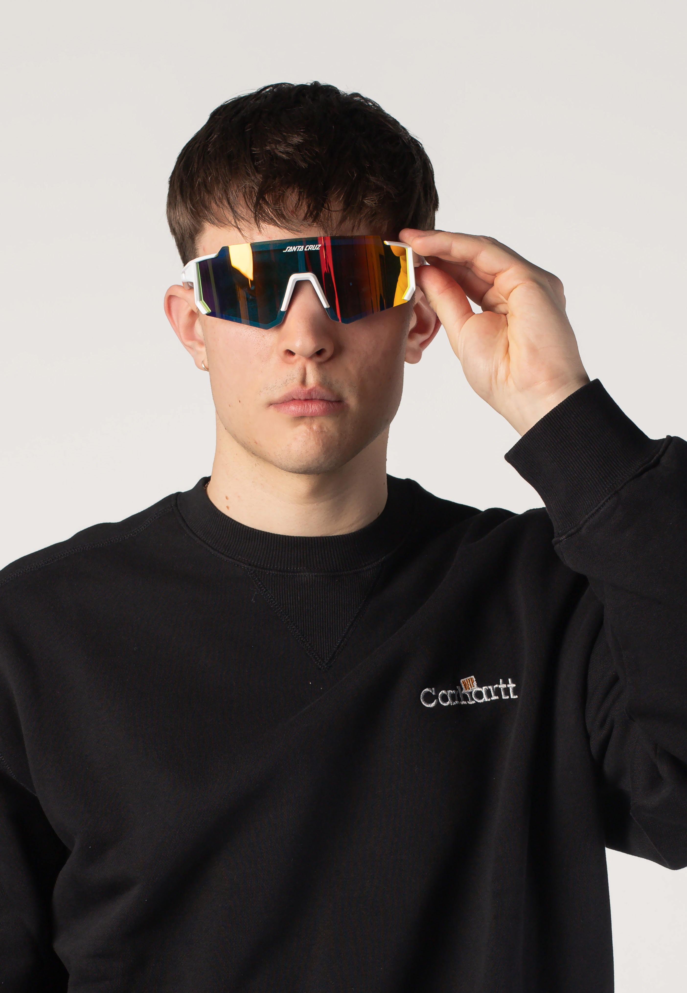 Santa Cruz Strip Racer White Orange/Red - Sunglasses | Impericon