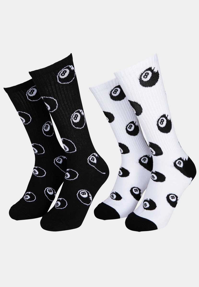 Santa Cruz Winkowski Eight Ballr Pack Of 2 White & Black Sukat | Neutral-Image