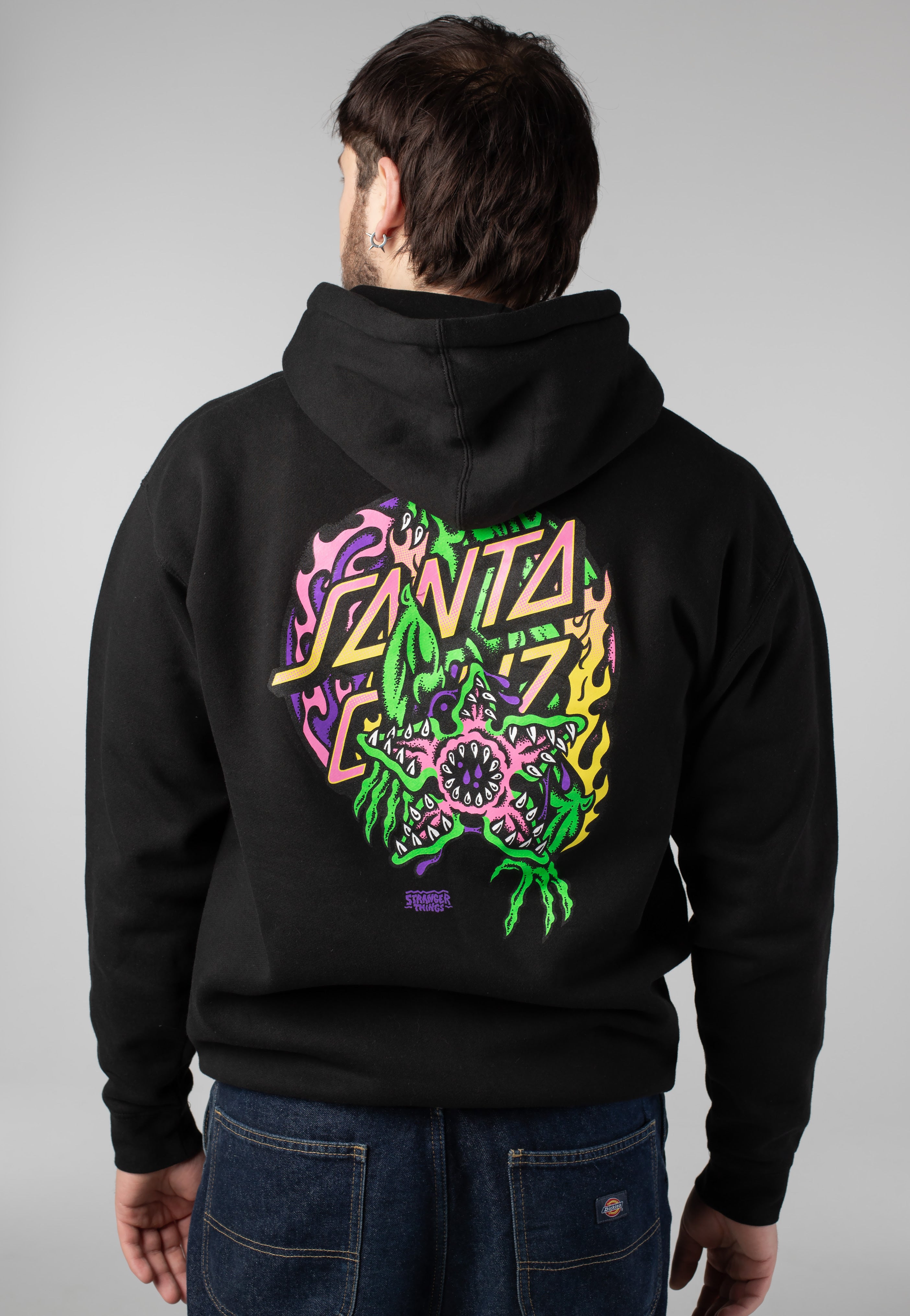 Santa Cruz x Stranger Things - Demogorgon Dot Black - Hoodie | Men-Image