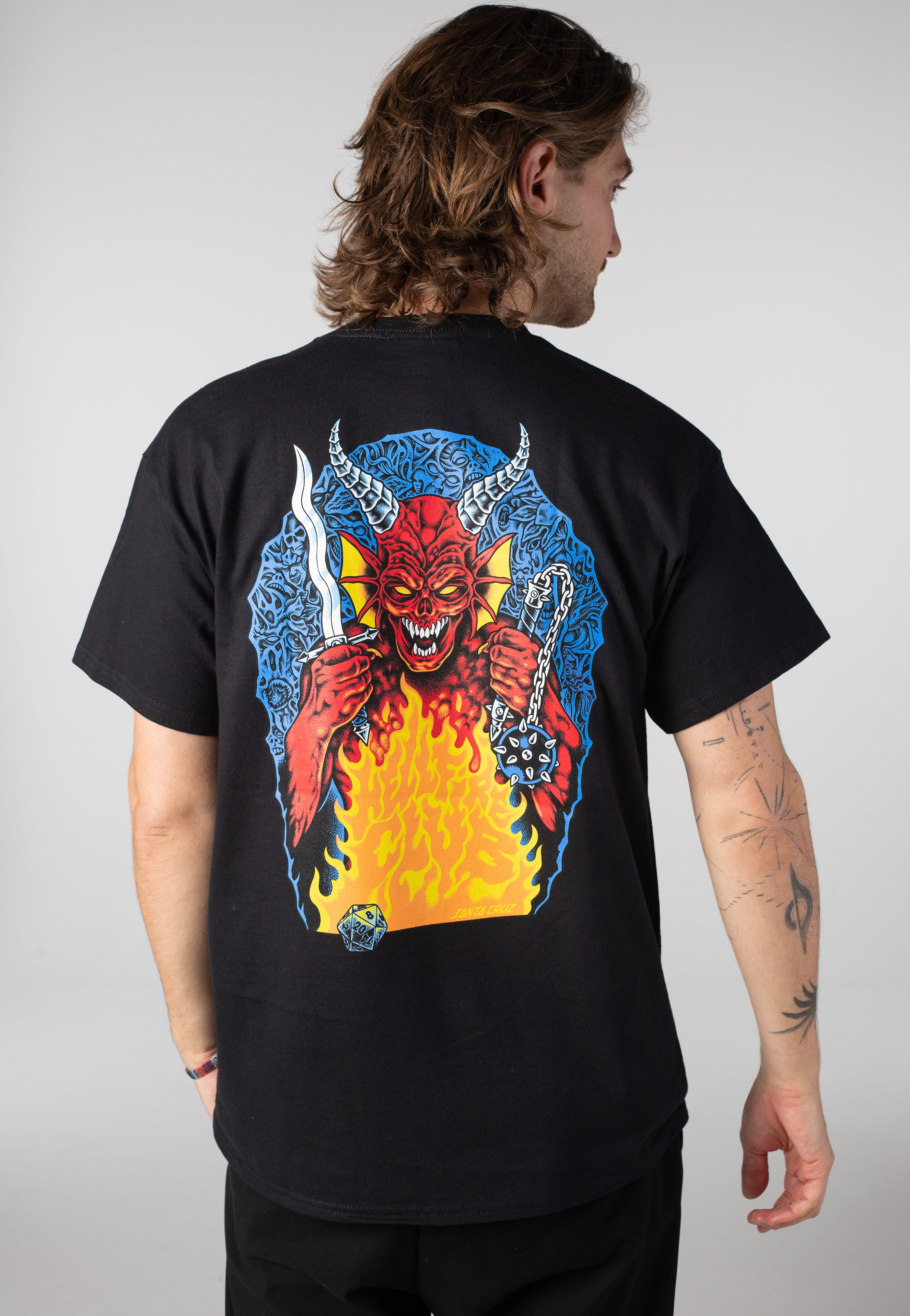 Santa Cruz x Stranger Things - Hellfire Pit Black - T-Shirt | Men-Image