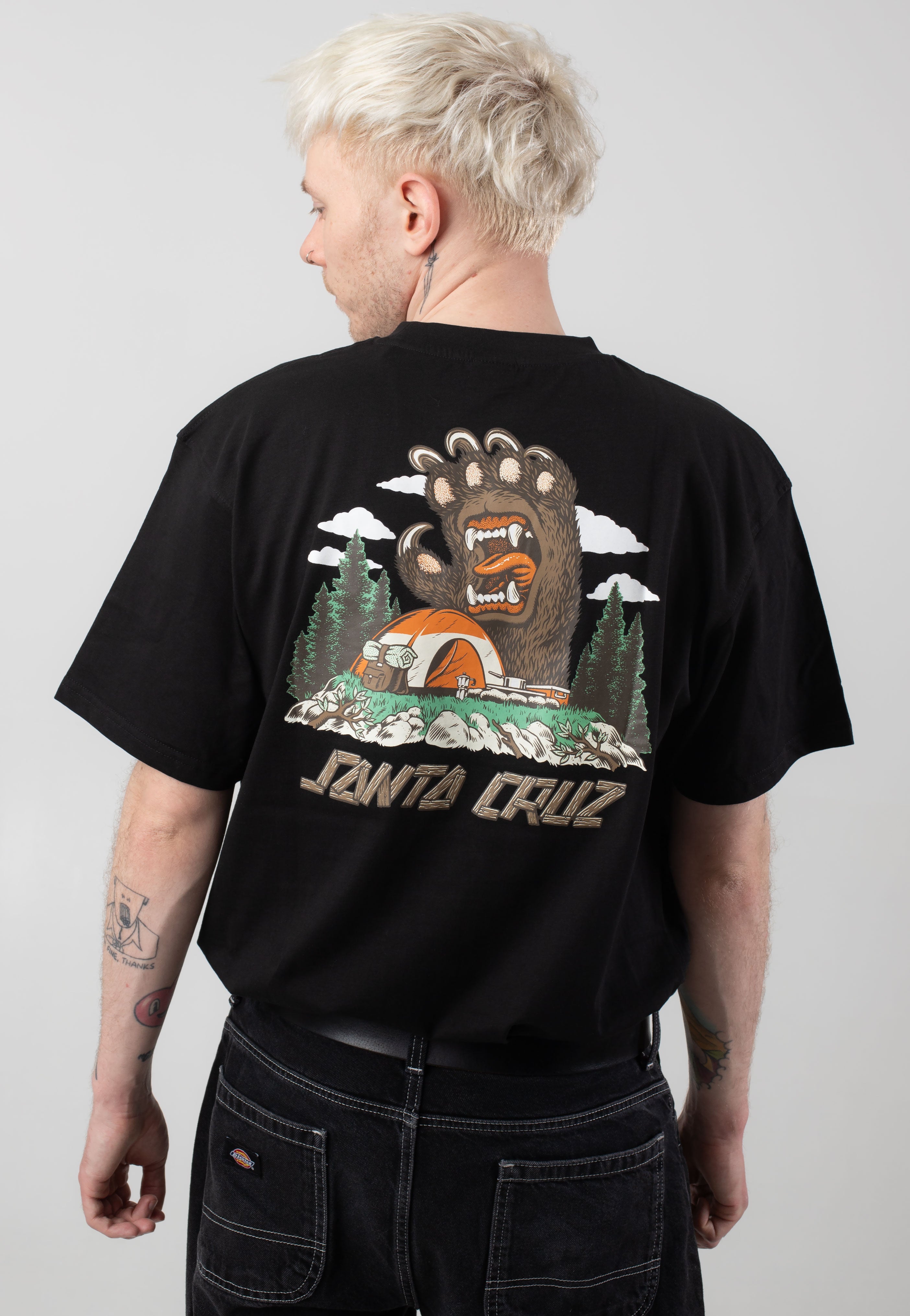 Santa Cruz - Screaming Grizzly Black - T-Shirt | Men-Image