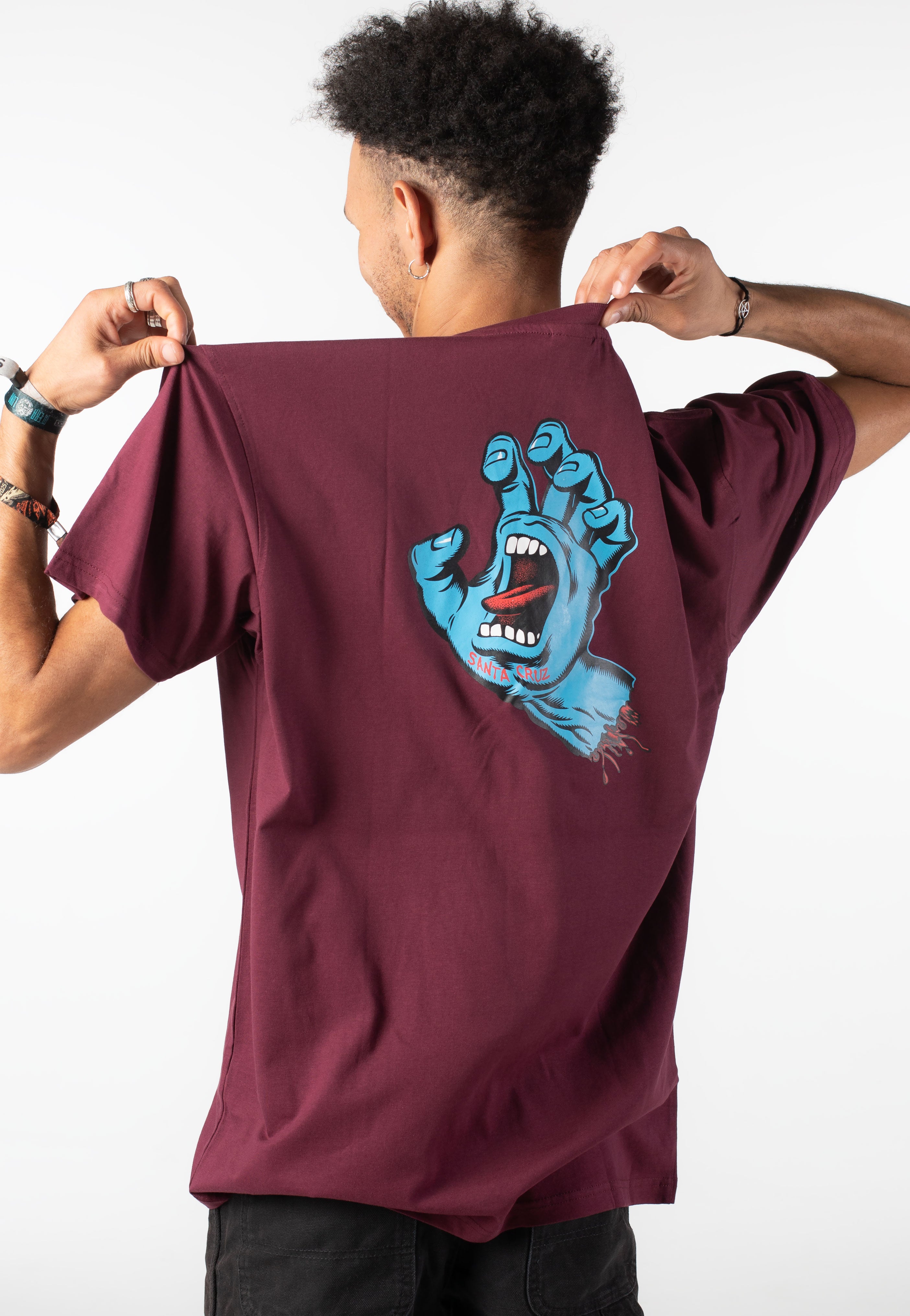 Santa Cruz - Screaming Hand Chest Dark Cherry - T-Shirt | Men-Image