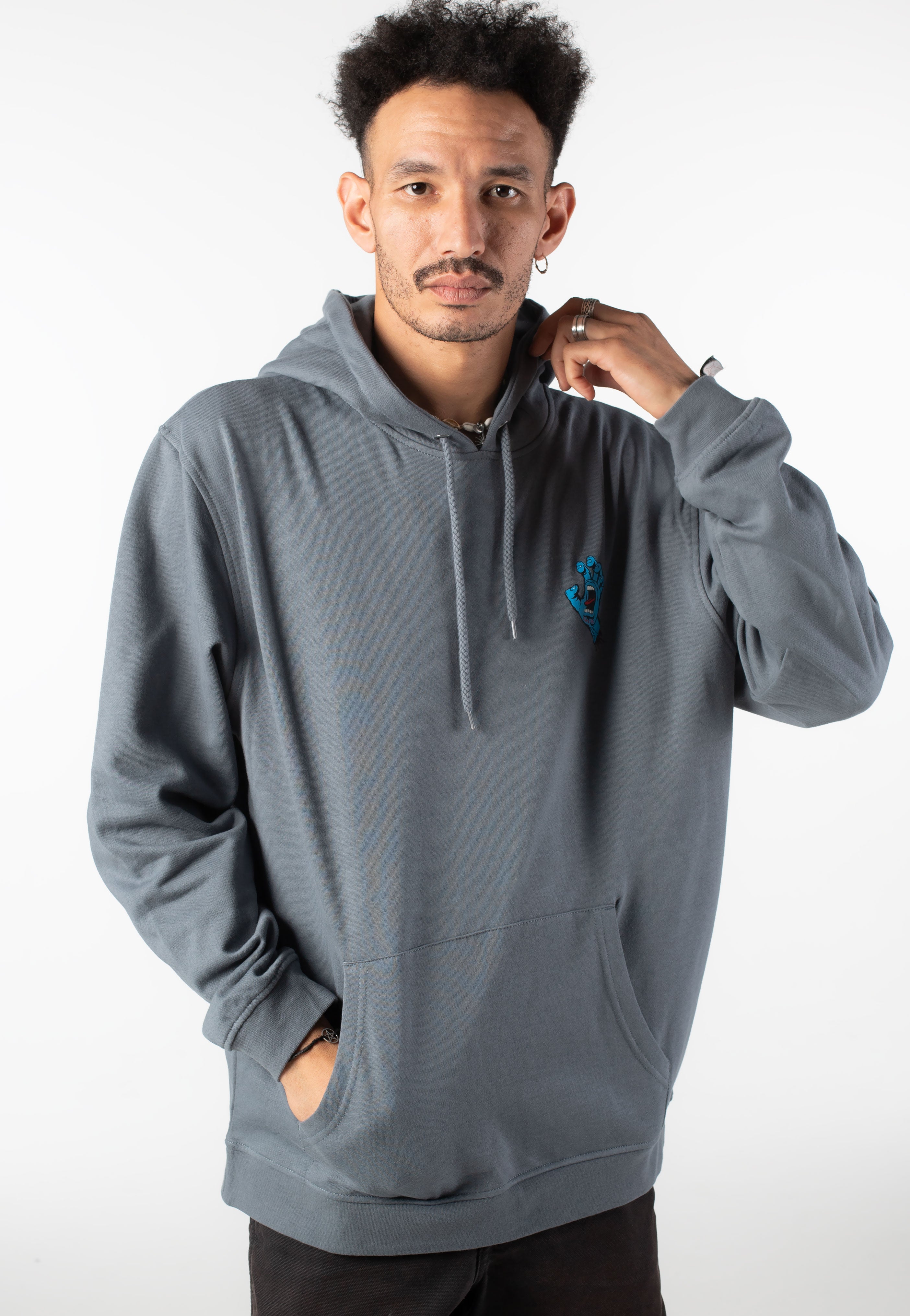 Santa Cruz - Screaming Hand Chest Storm Grey - Hoodie | Men-Image