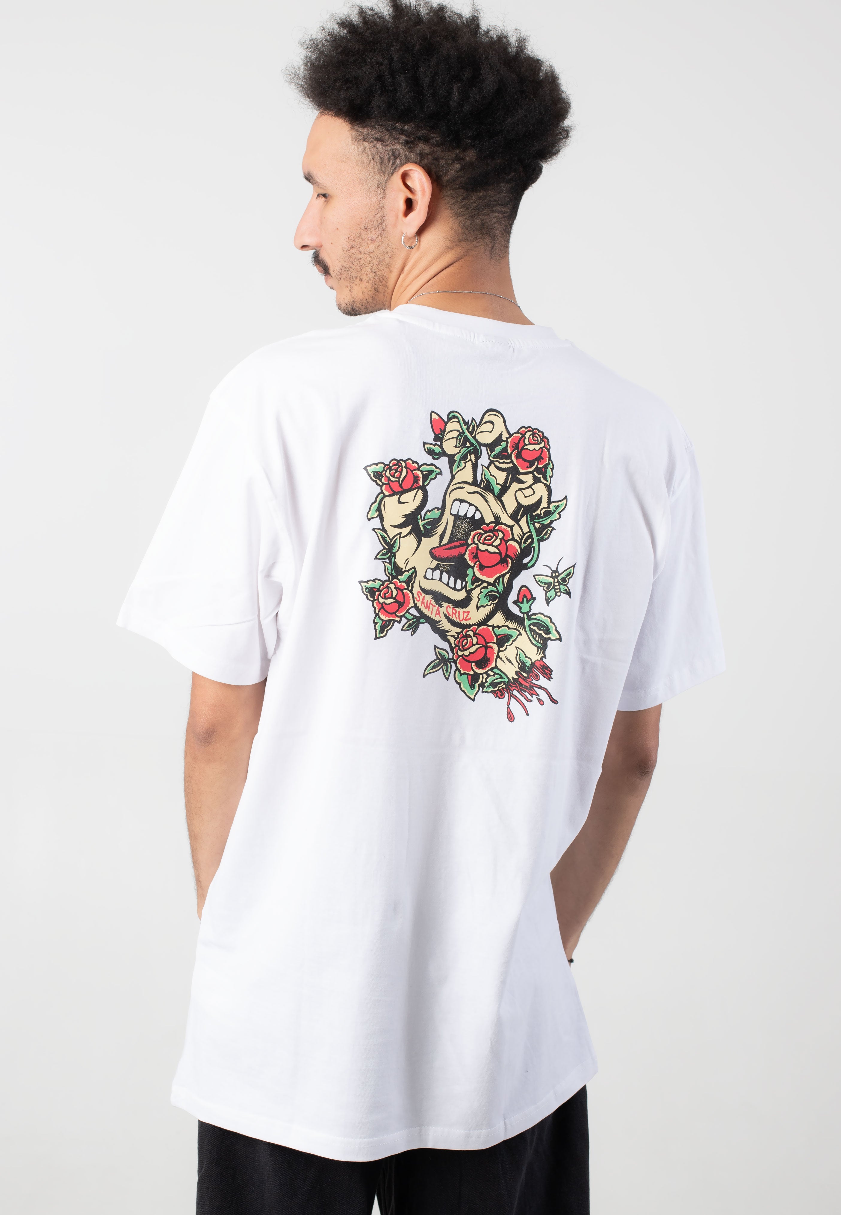 Santa Cruz - Screaming Rose Flash White - T-Shirt | Men-Image
