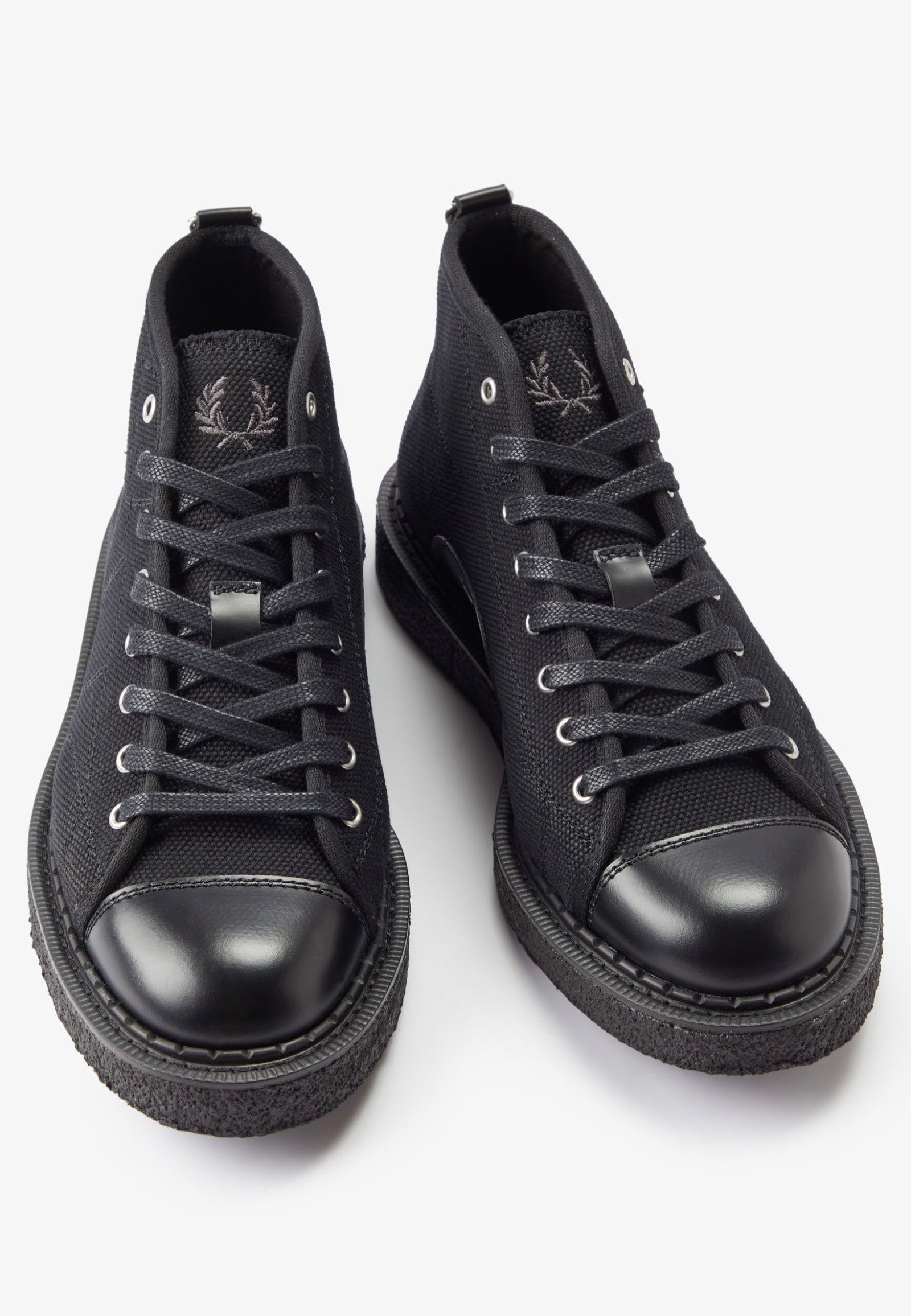 Fred Perry x George Cox - Heavy Canvas Monkey Black - Shoes | Neutral-Image