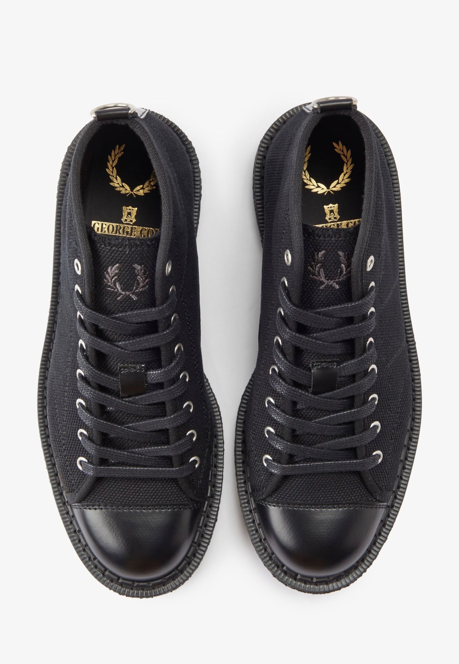 Fred Perry x George Cox - Heavy Canvas Monkey Black - Shoes | Neutral-Image