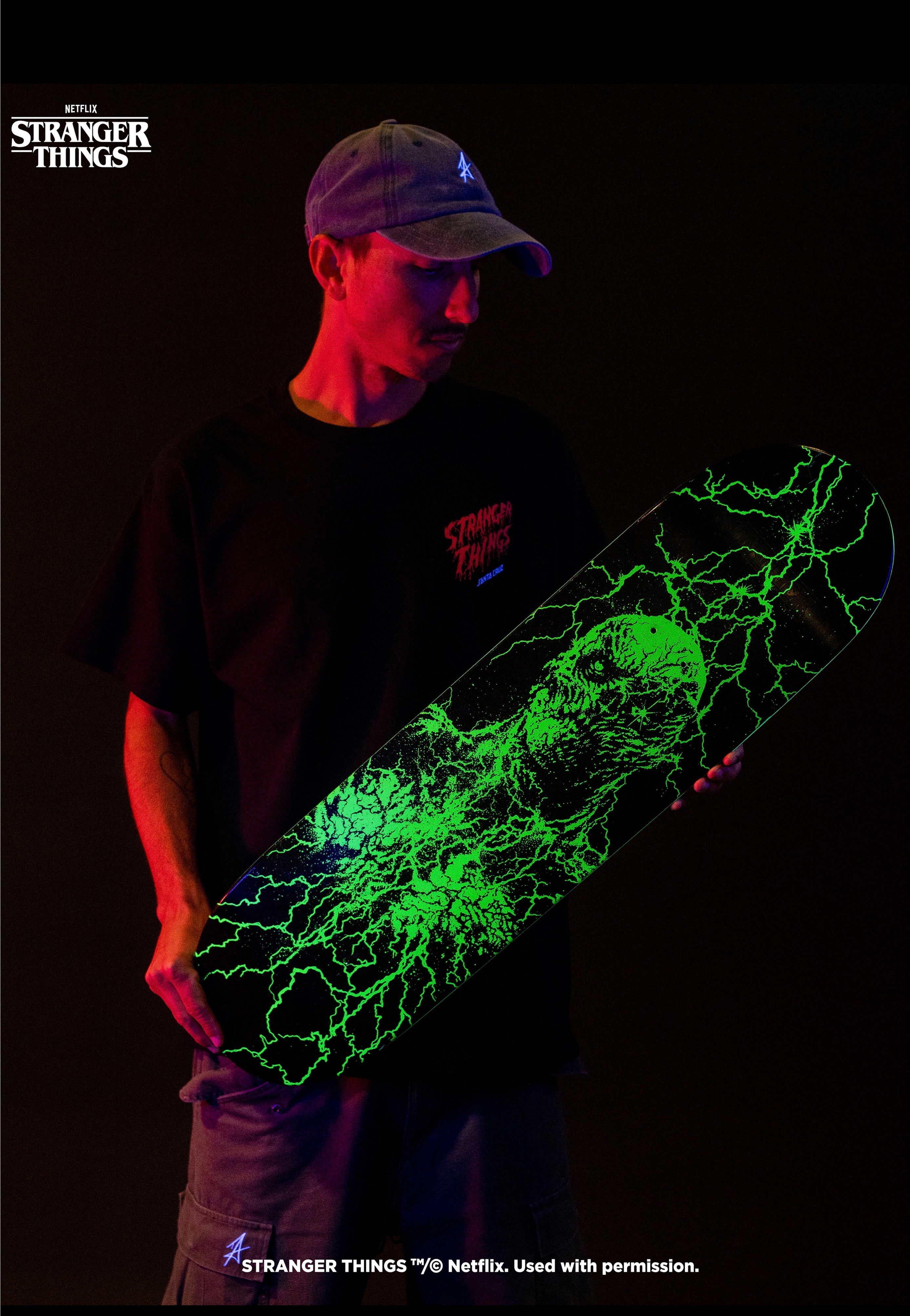 Santa Cruz x Stranger Things - Vecna 8.5 x 32.2 Inch - Skate Deck | Neutral-Image
