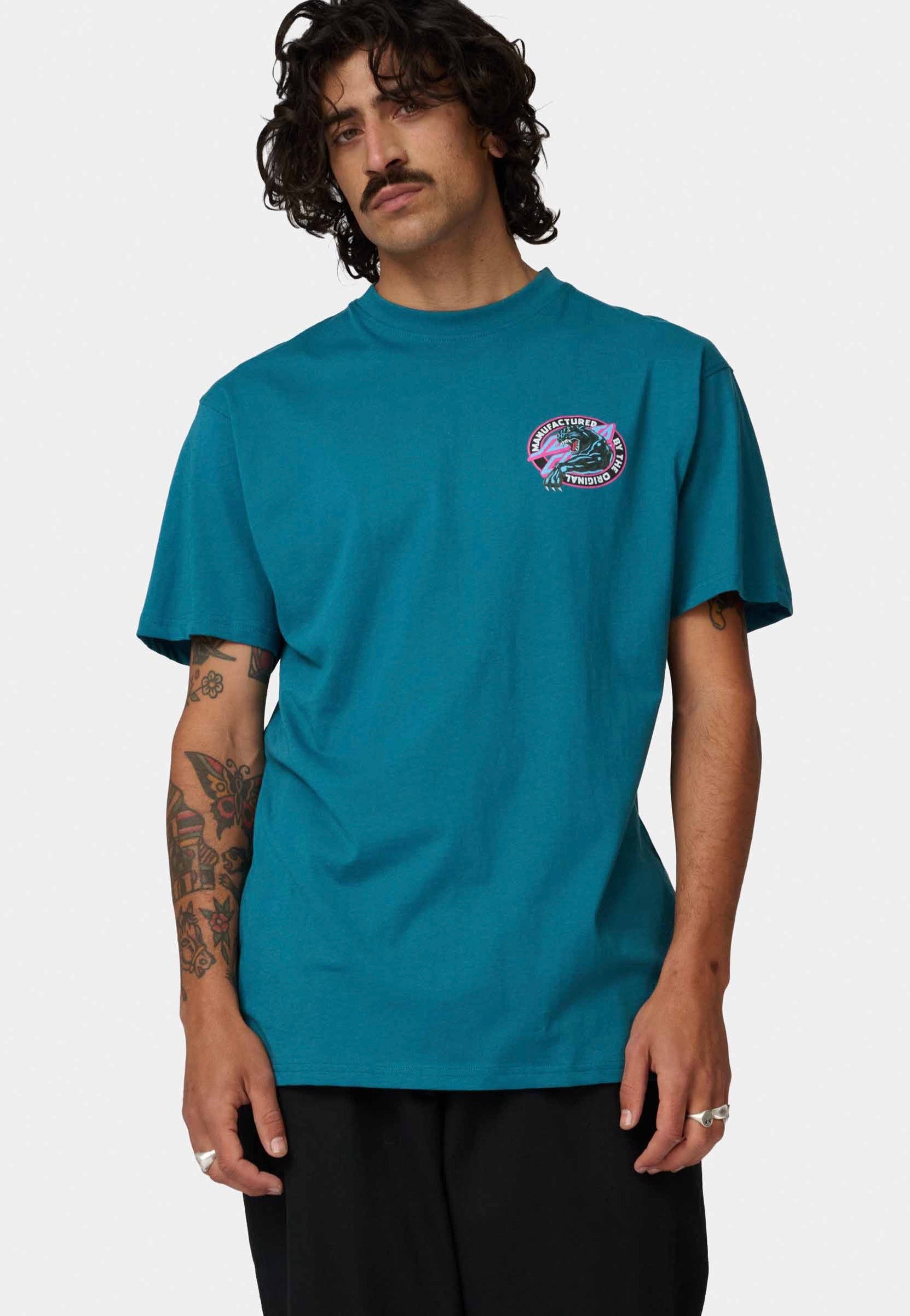 Santa Cruz - Natas Sketch Panther Teal - T-Shirt | Men-Image