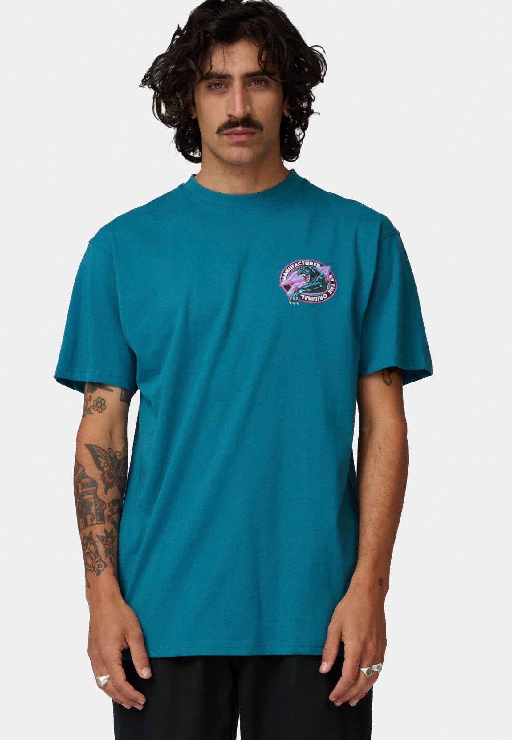 Santa Cruz - Natas Sketch Panther Teal - T-Shirt | Men-Image