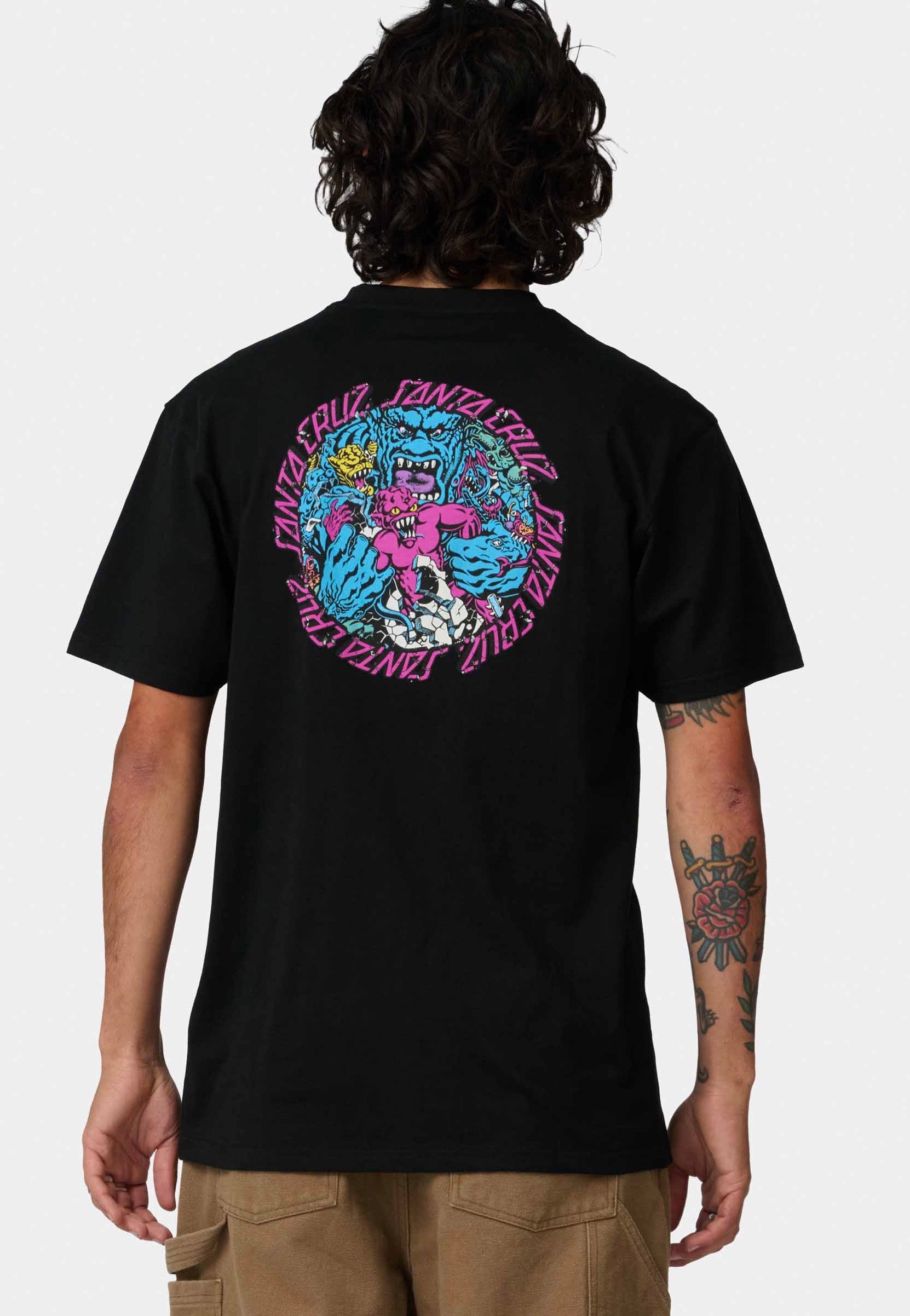 Santa Cruz - Roskopp Monster Strip Black - T-Shirt | Men-Image