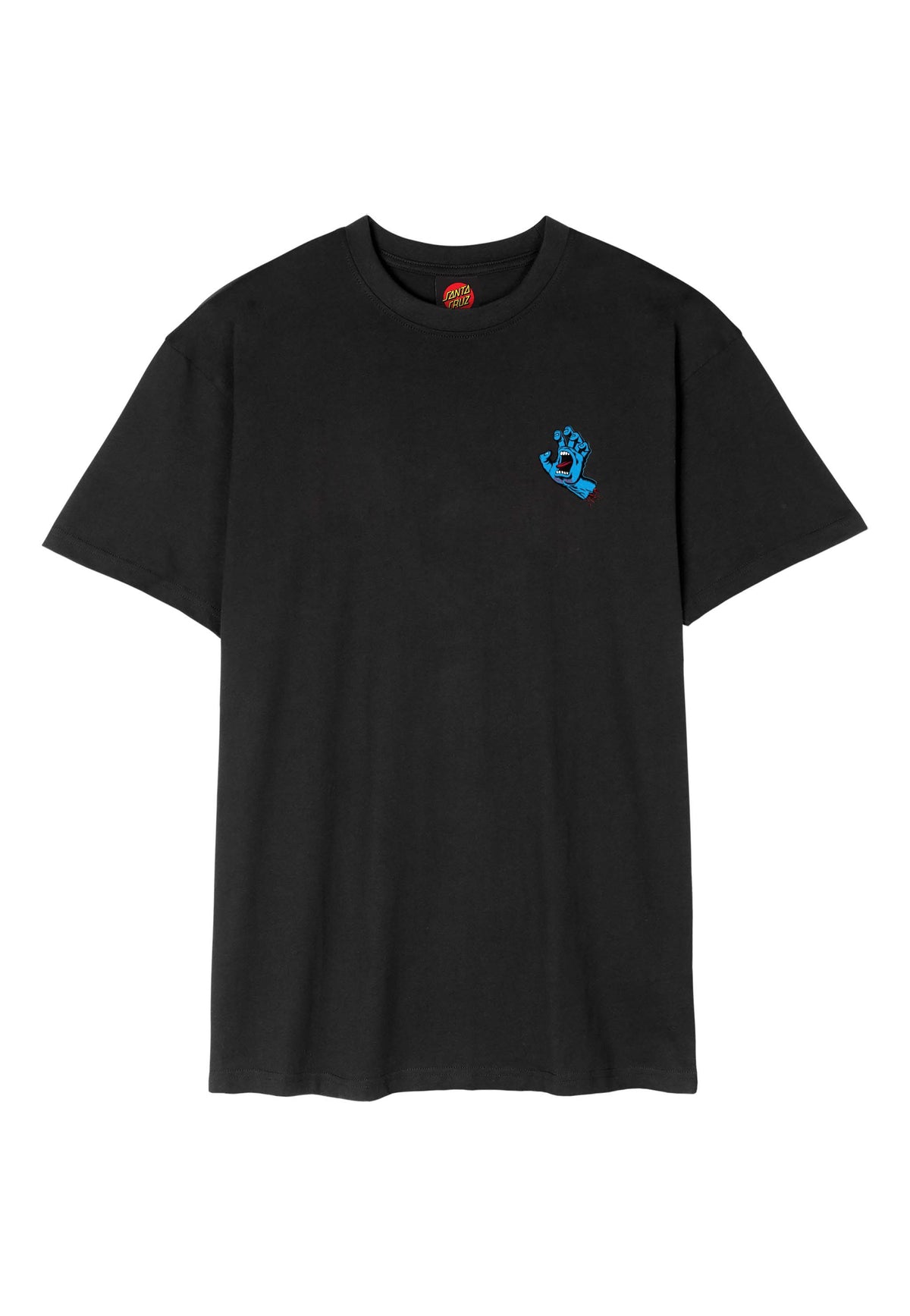 Santa Cruz Screaming Hand Chest New Black T-Shirt | Men-Image