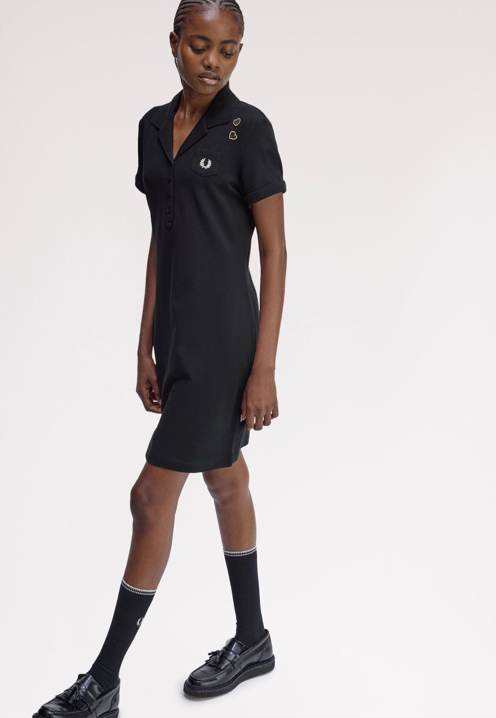 Fred Perry x Amy Winehouse - Pocket Detail Pique Black - Dress | Women-Image