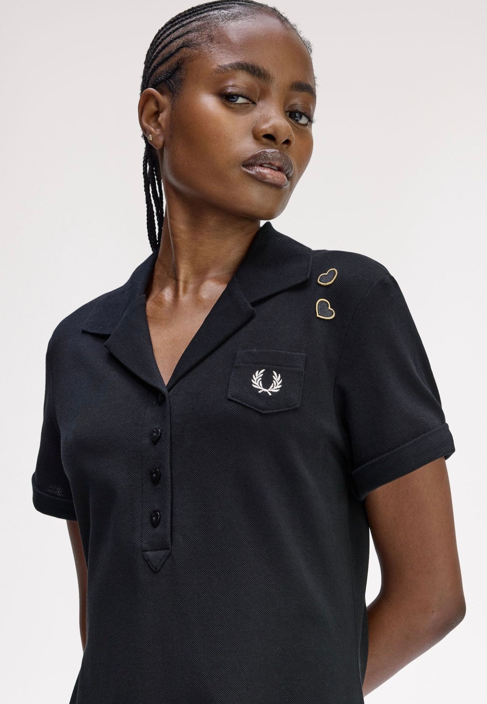 Fred Perry x Amy Winehouse - Pocket Detail Pique Black - Dress | Women-Image