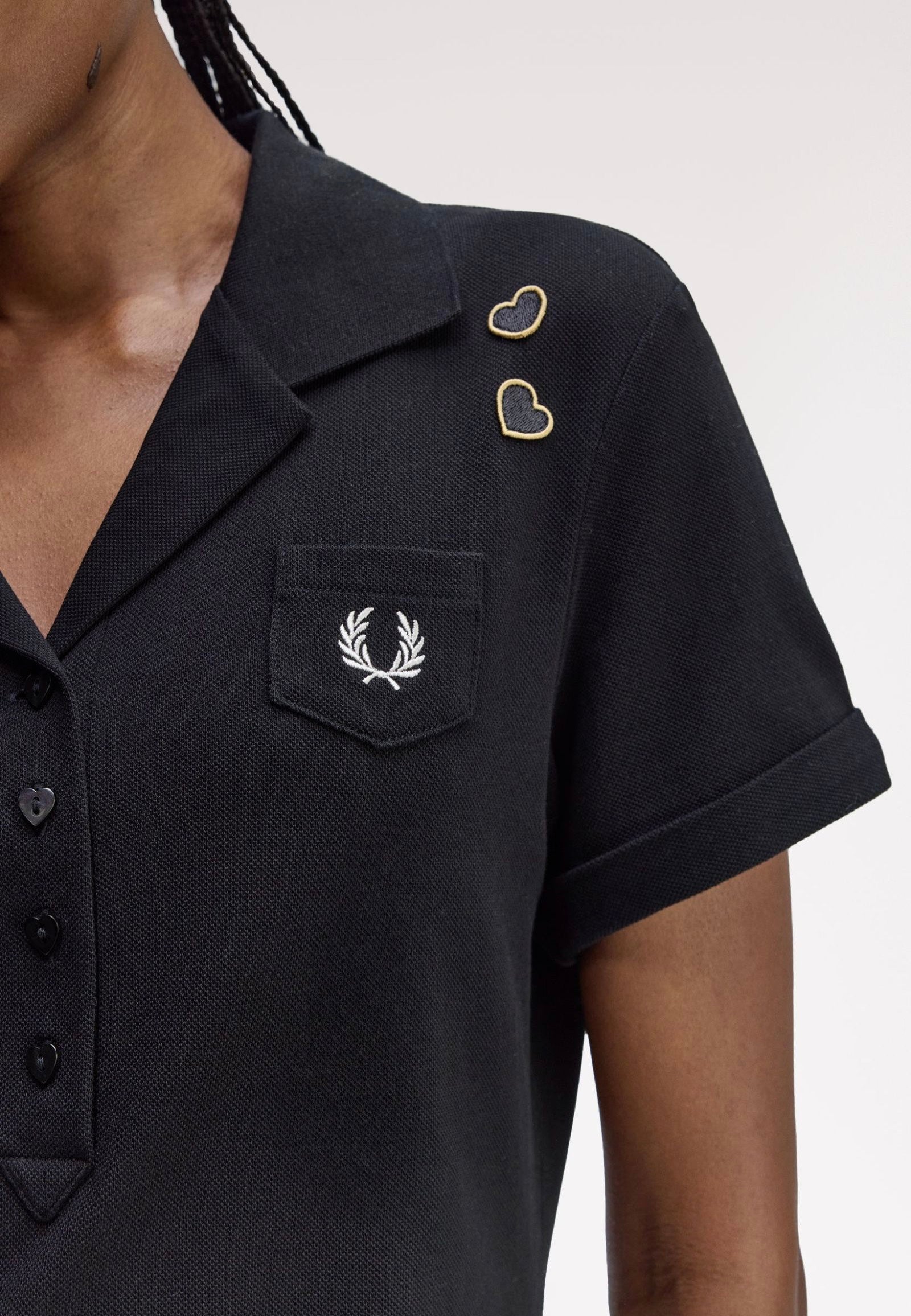 Fred Perry x Amy Winehouse - Pocket Detail Pique Black - Dress | Women-Image