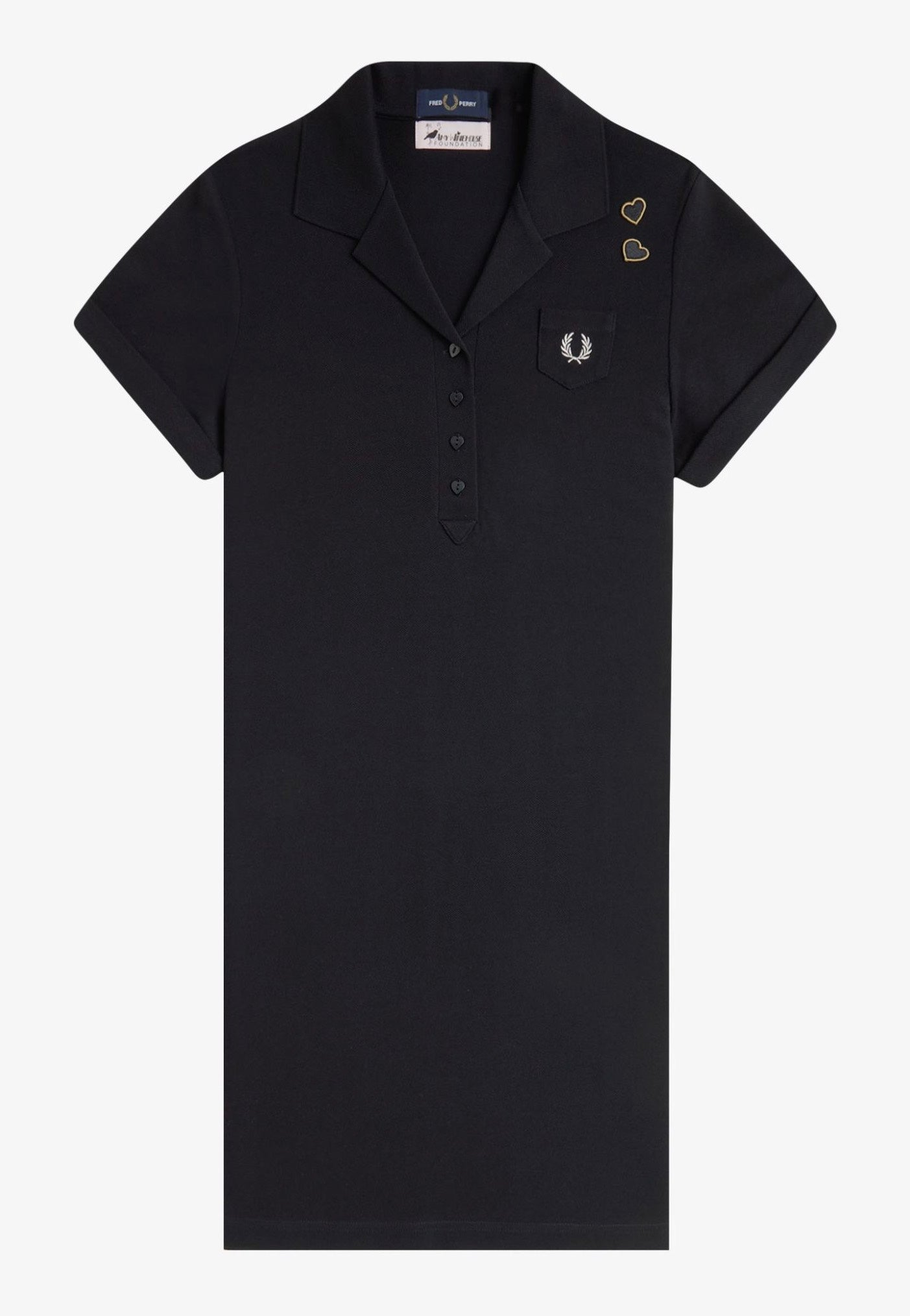 Fred Perry x Amy Winehouse - Pocket Detail Pique Black - Dress | Women-Image