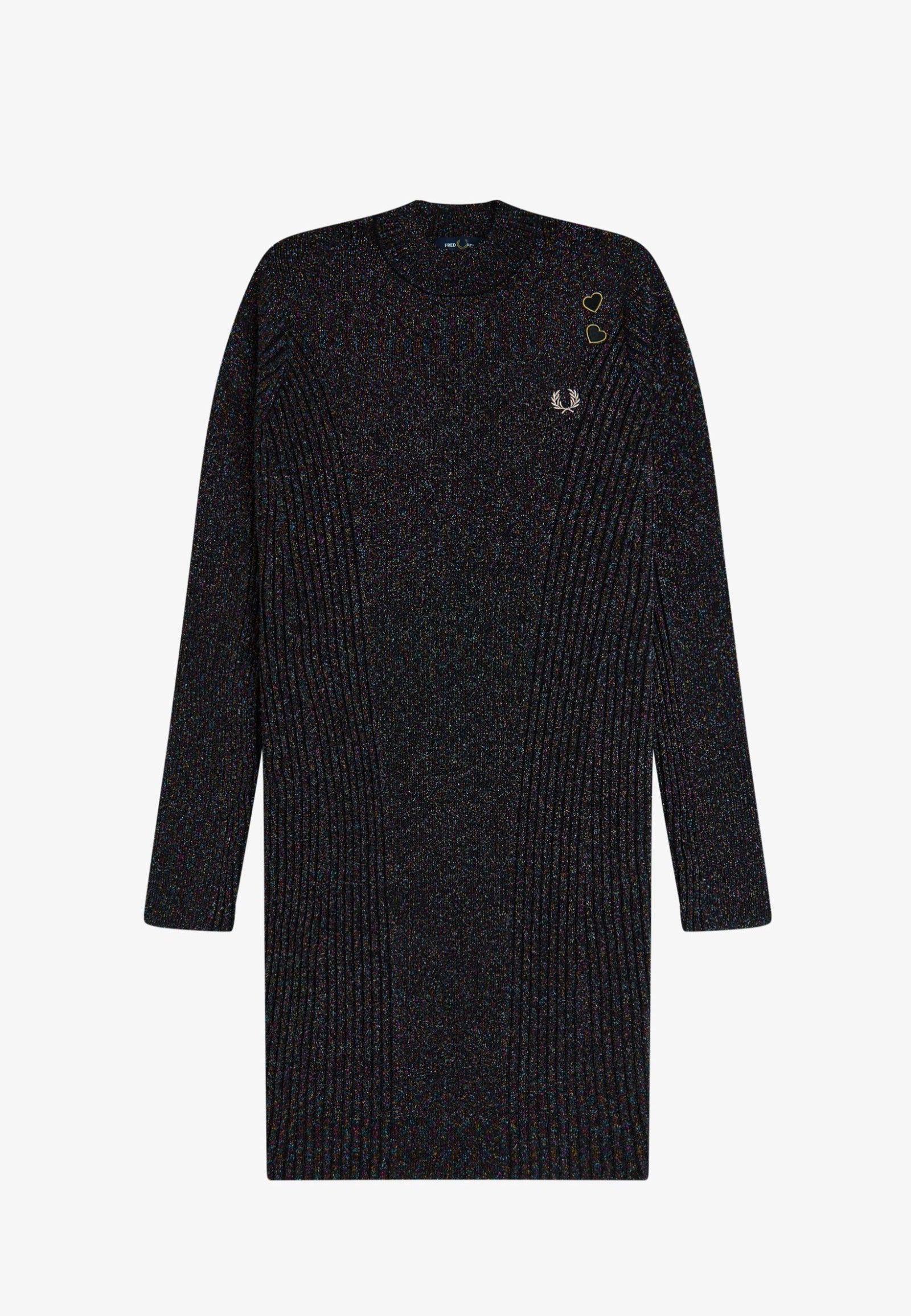 Fred Perry x Amy Winehouse - Metallic Ribbed Black - Dress | Women-Image