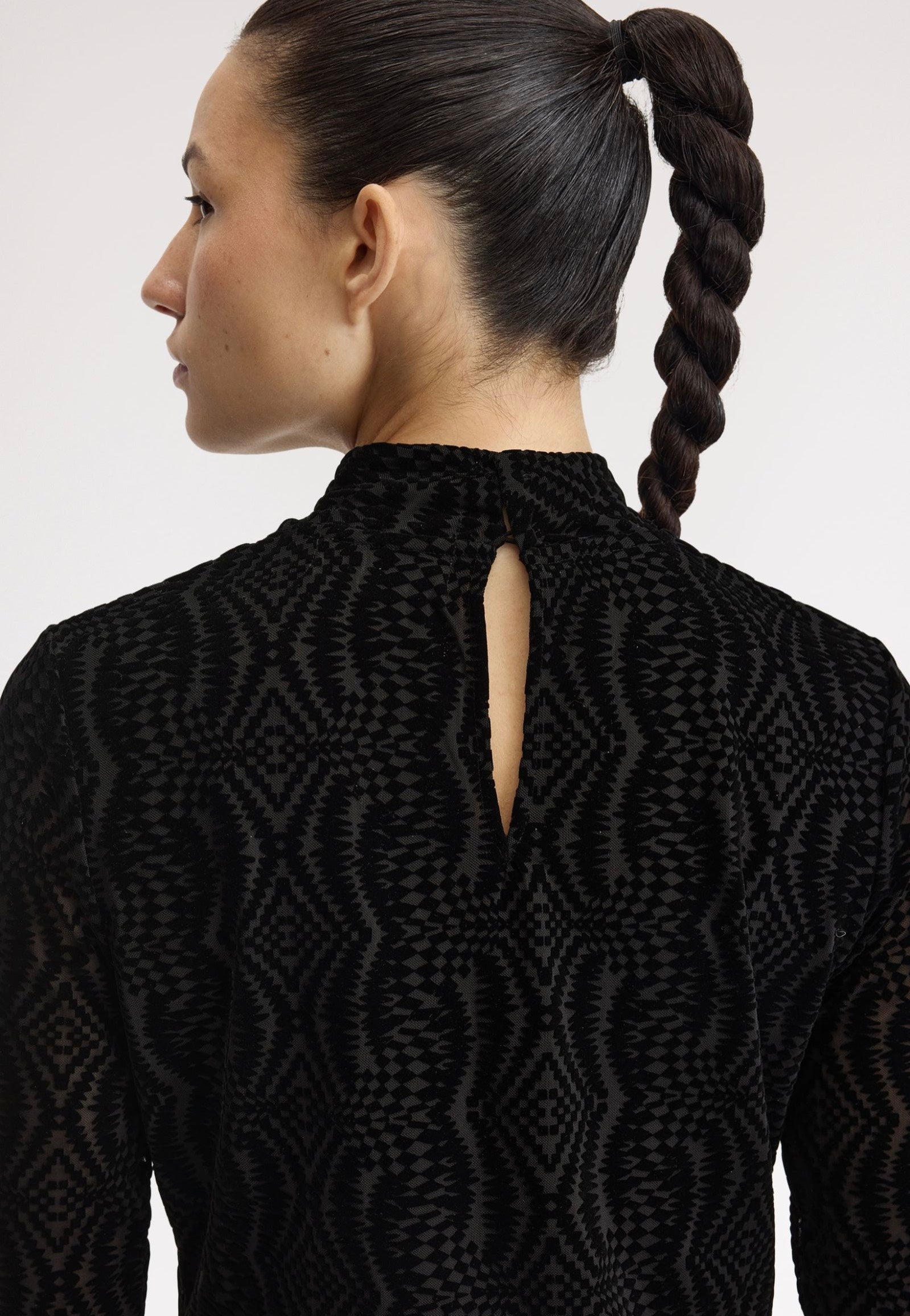Fred Perry x Amy Winehouse - Flock Print Mesh Black - Dress | Women-Image