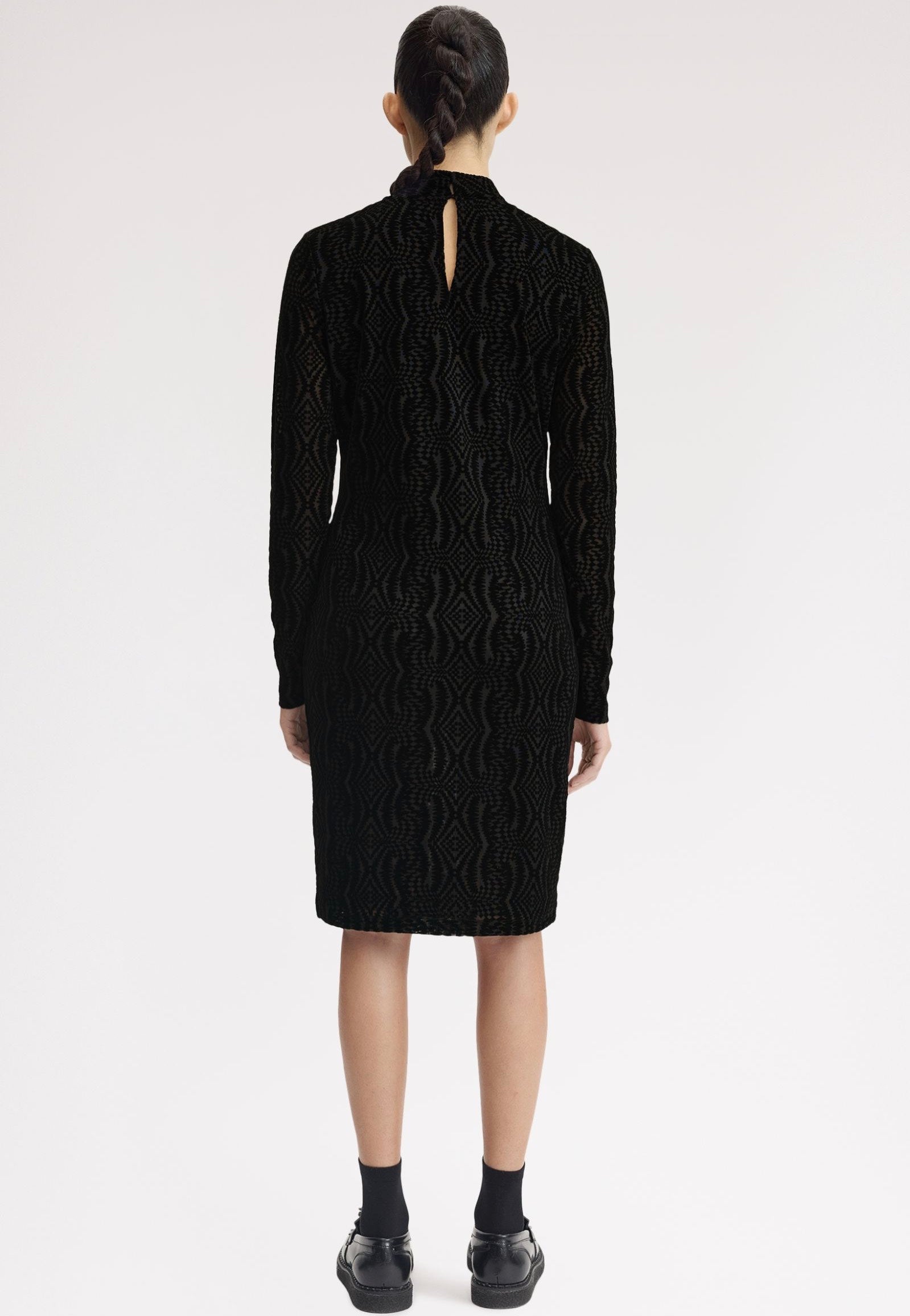 Fred Perry x Amy Winehouse - Flock Print Mesh Black - Dress | Women-Image