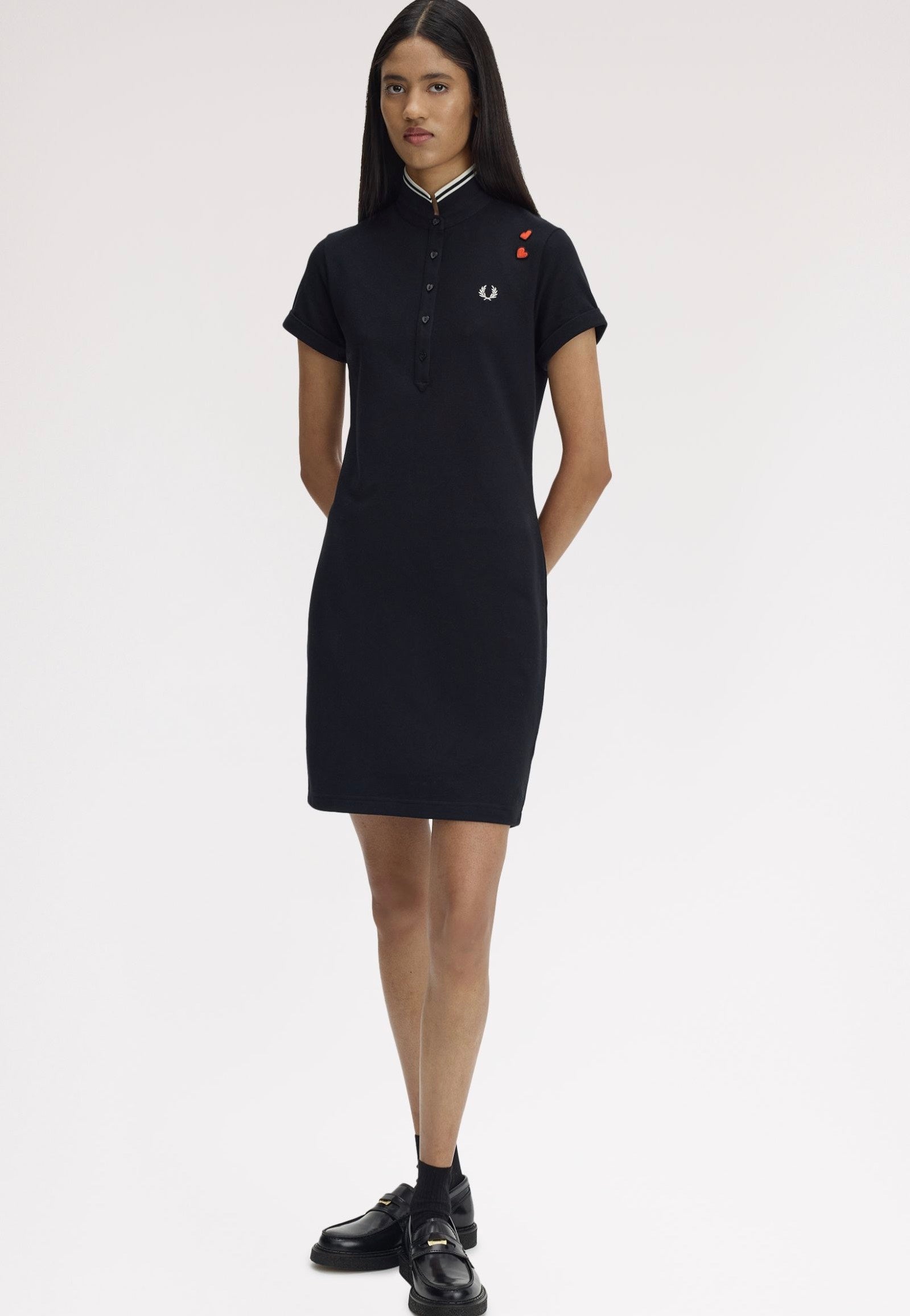 Fred Perry x Amy Winehouse - Tipped Polo Black - Dress | Women-Image
