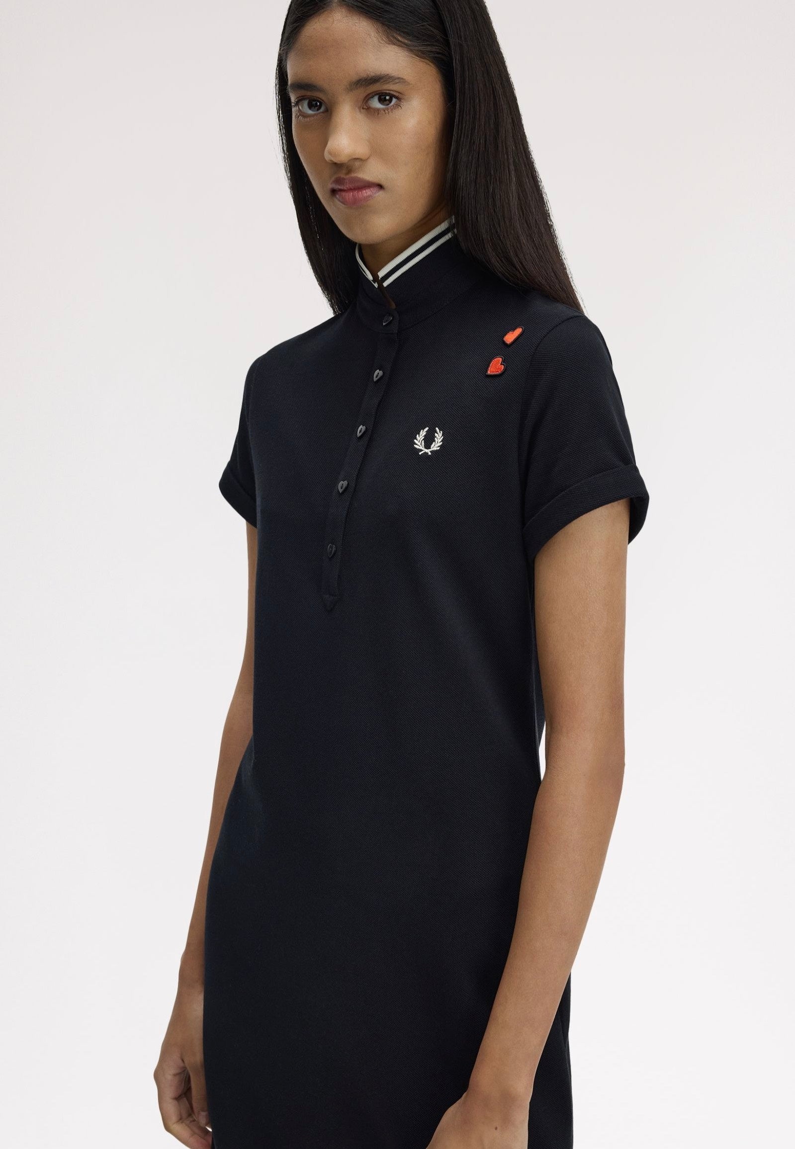 Fred Perry x Amy Winehouse - Tipped Polo Black - Dress | Women-Image