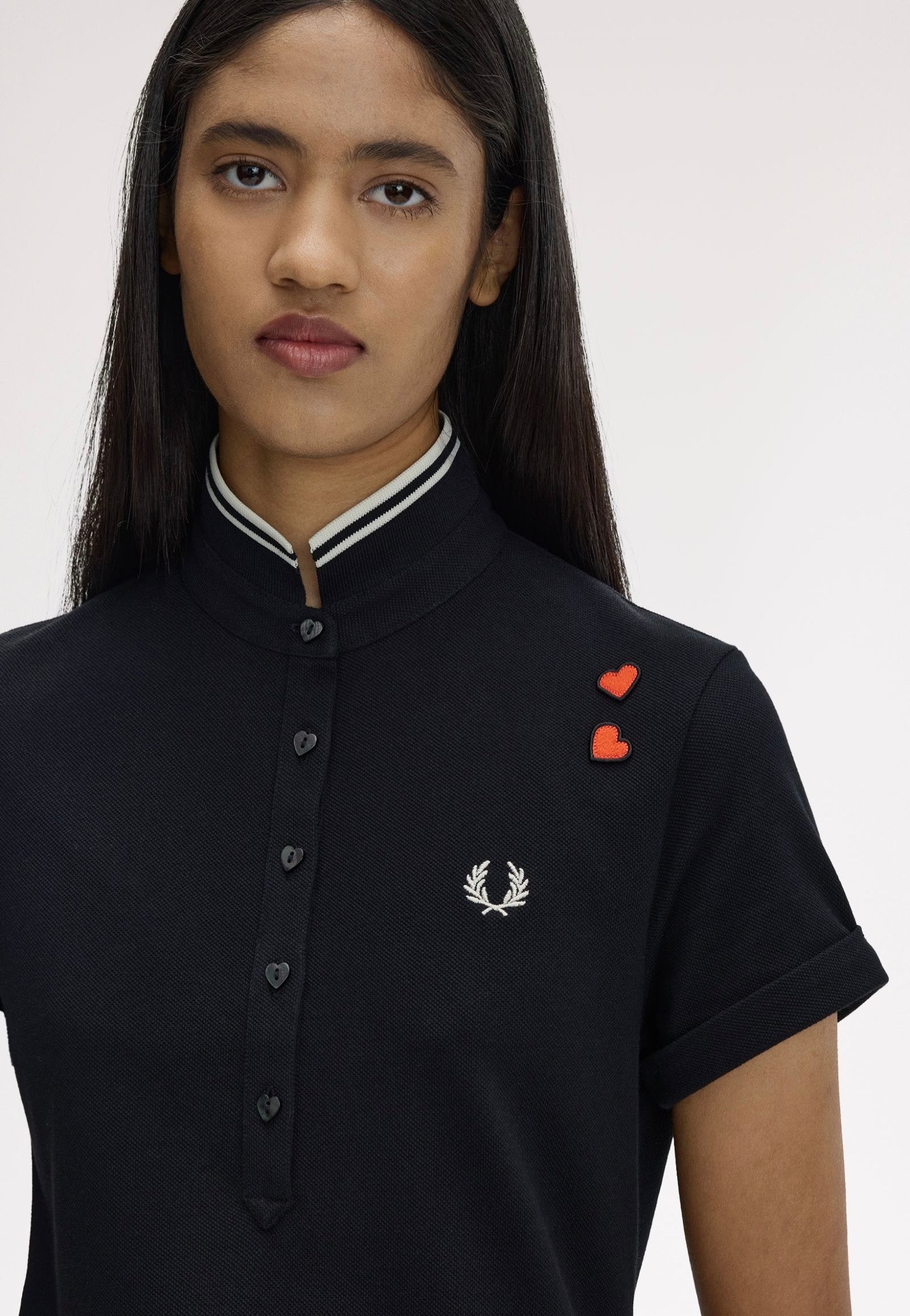 Fred Perry x Amy Winehouse - Tipped Polo Black - Dress | Women-Image