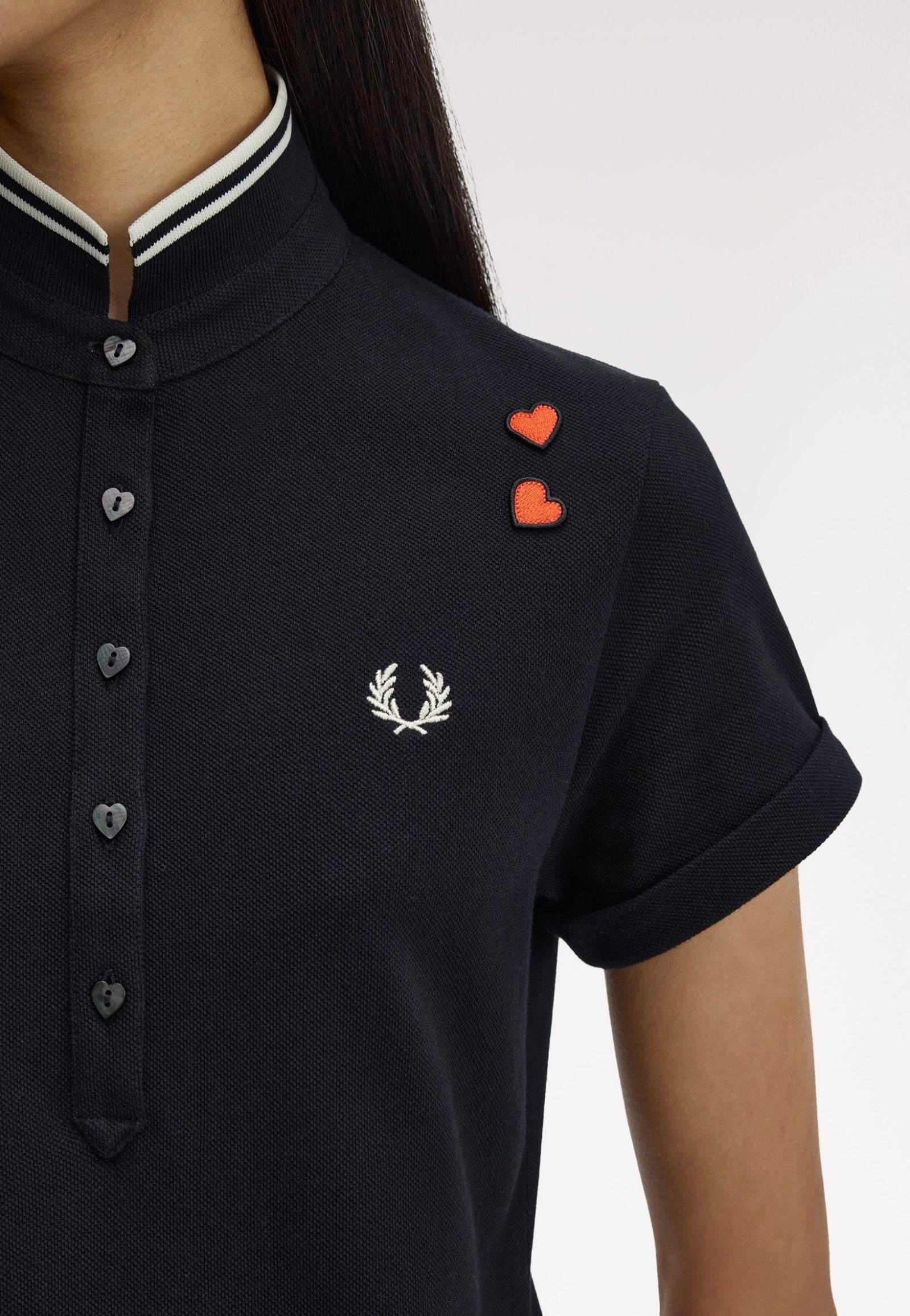 Fred Perry x Amy Winehouse - Tipped Polo Black - Dress | Women-Image