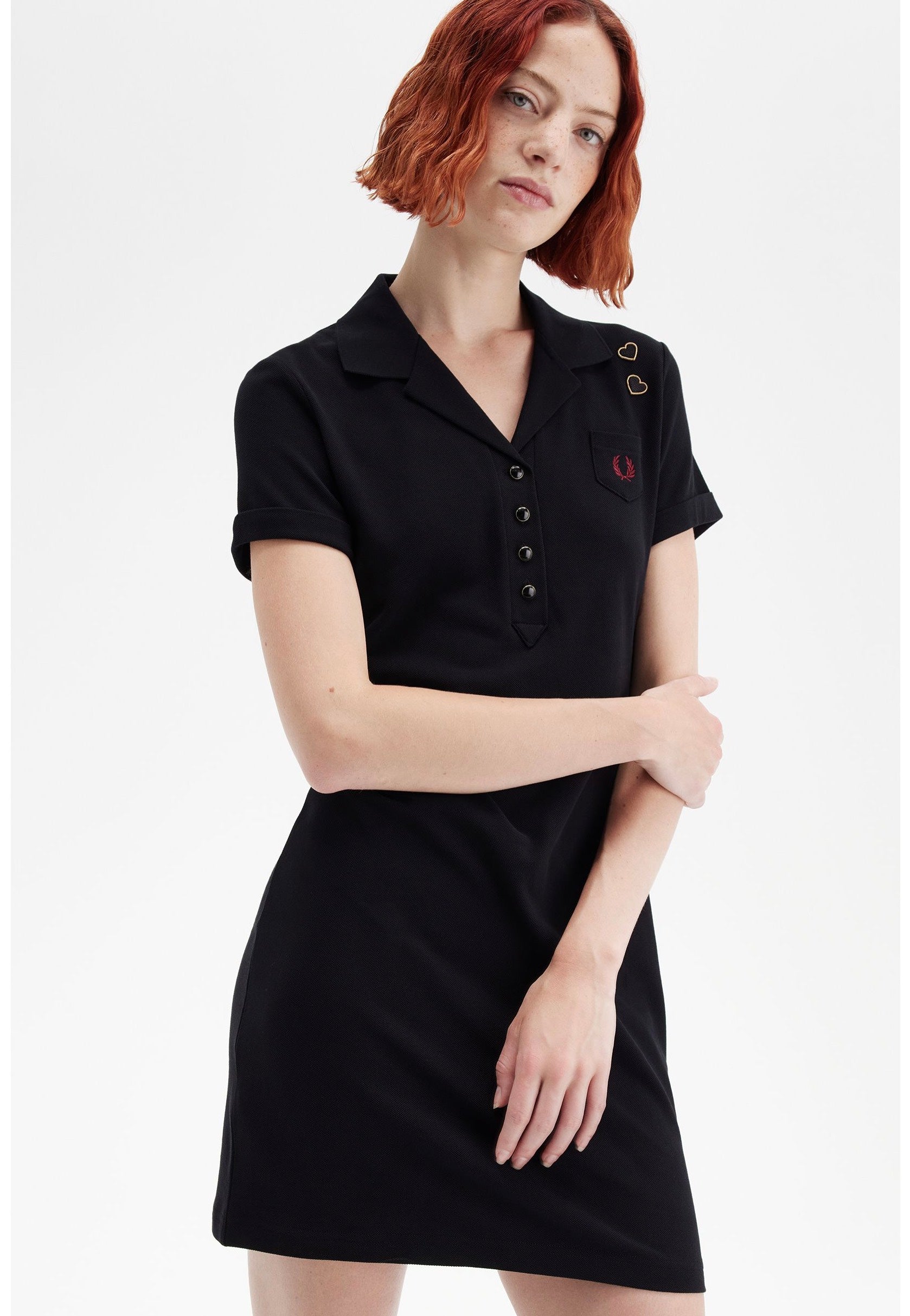 Fred Perry x Amy Winehouse - Pocket Detail Pique Black - Dress | Women-Image