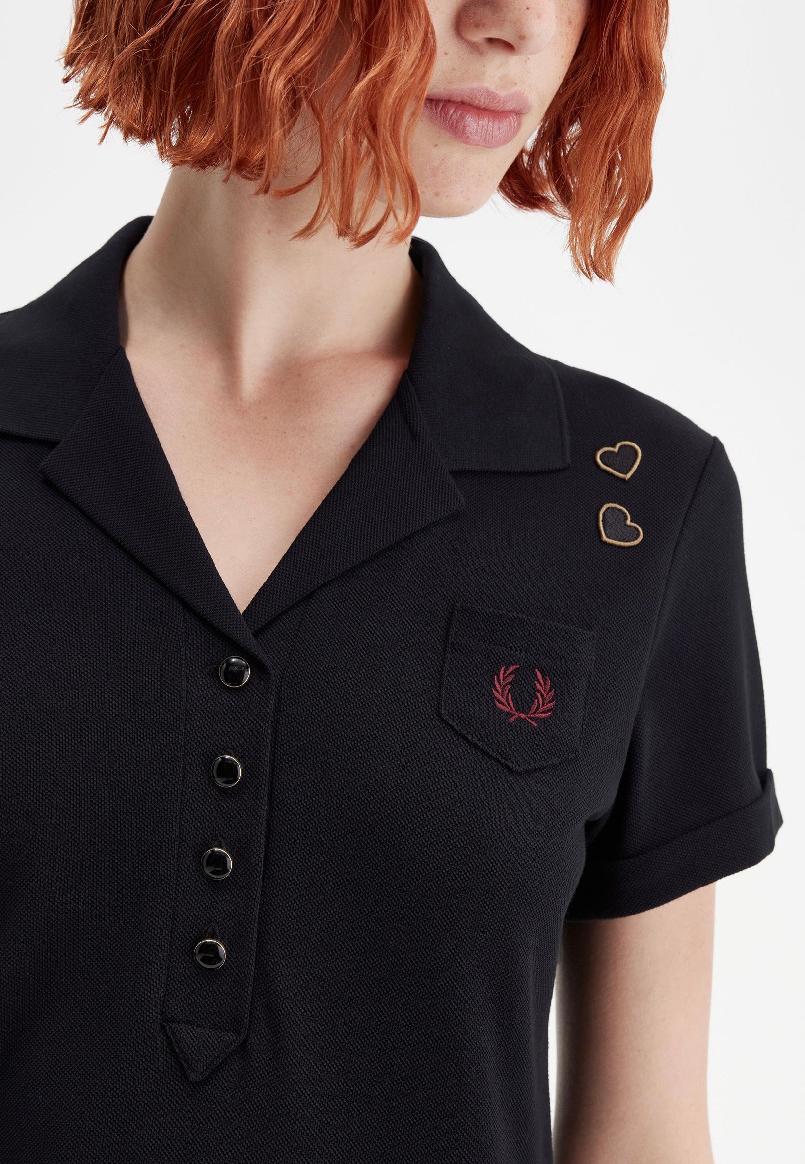 Fred Perry x Amy Winehouse - Pocket Detail Pique Black - Dress | Women-Image