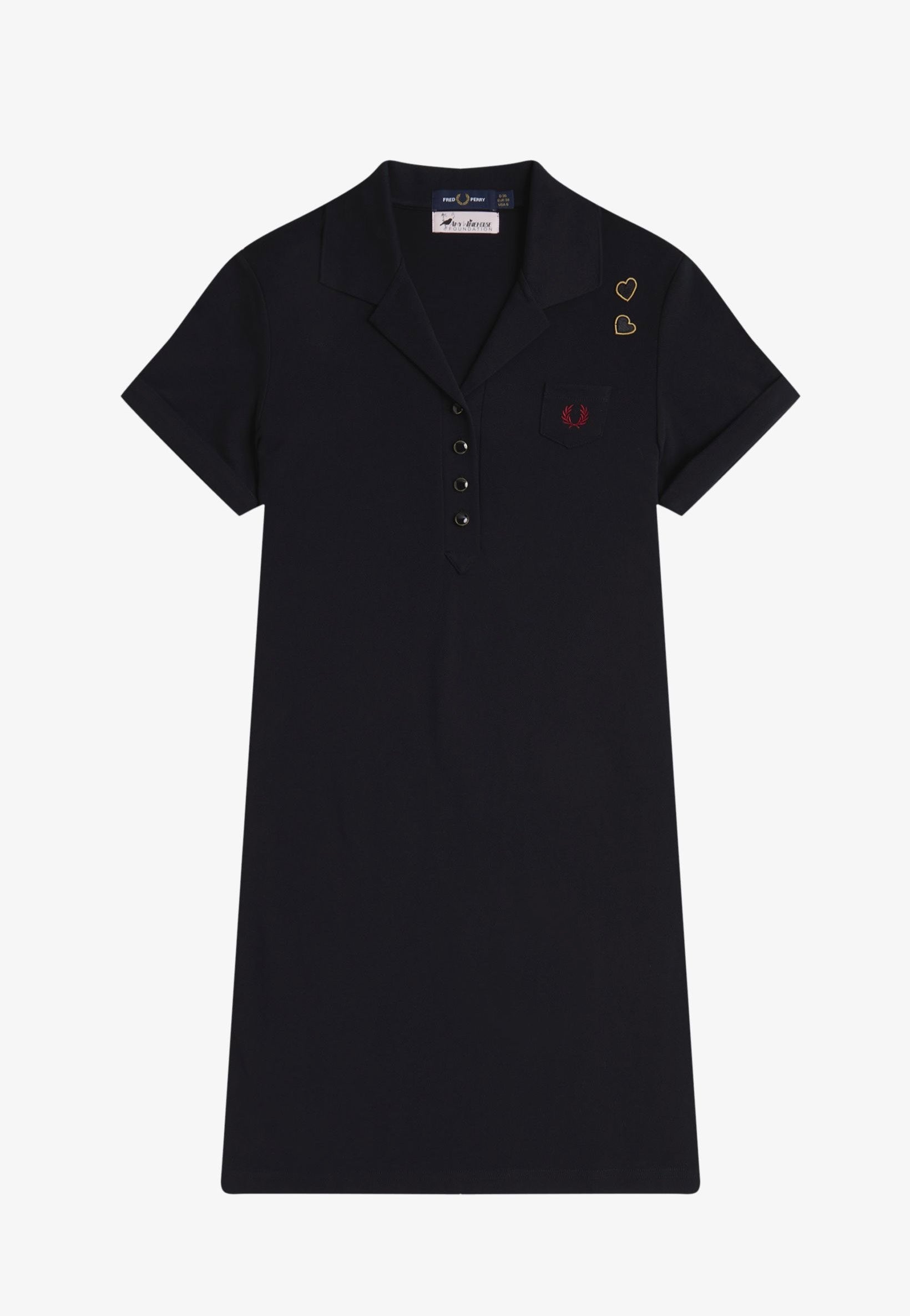 Fred Perry x Amy Winehouse - Pocket Detail Pique Black - Dress | Women-Image