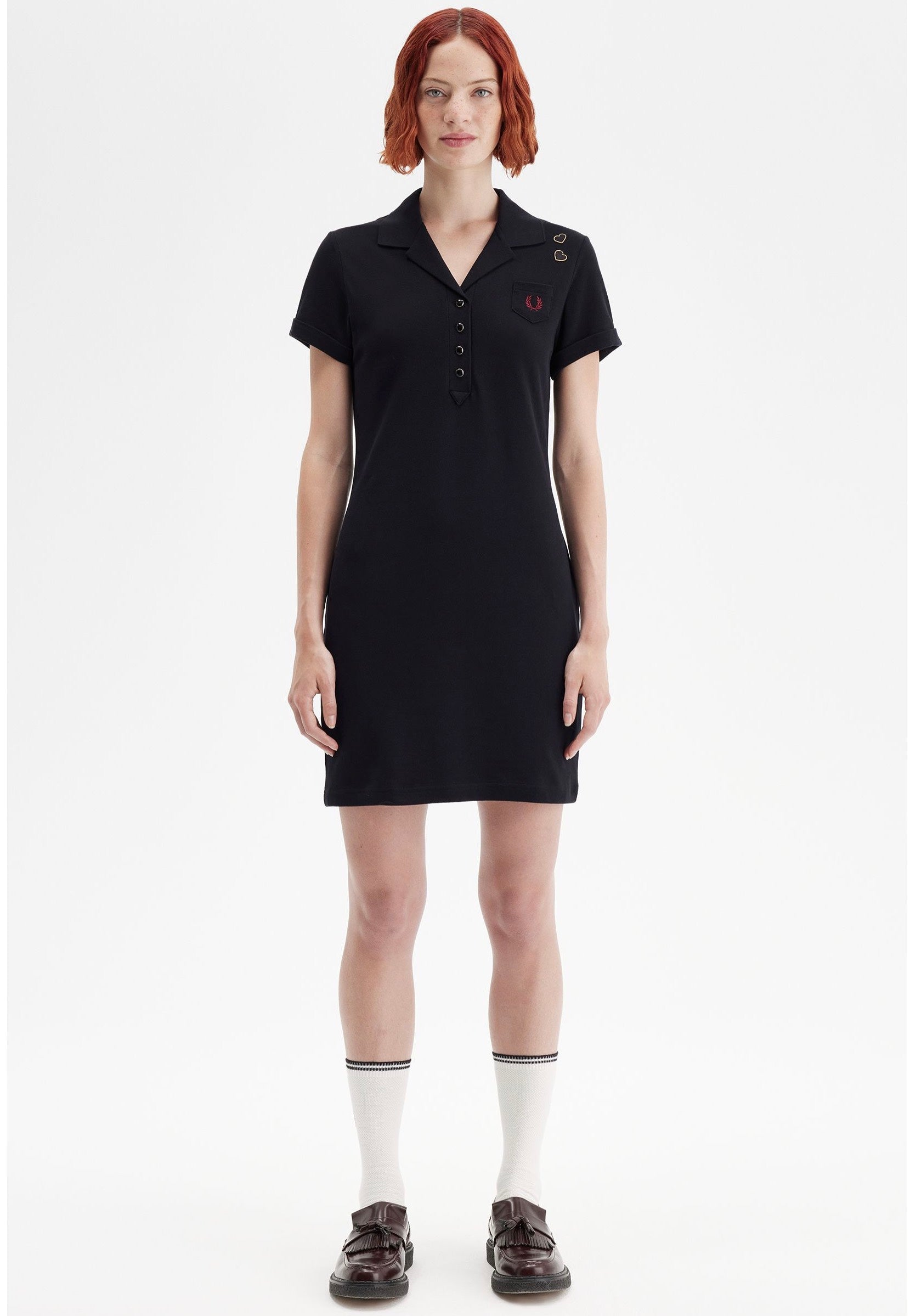 Fred Perry x Amy Winehouse - Pocket Detail Pique Black - Dress | Women-Image