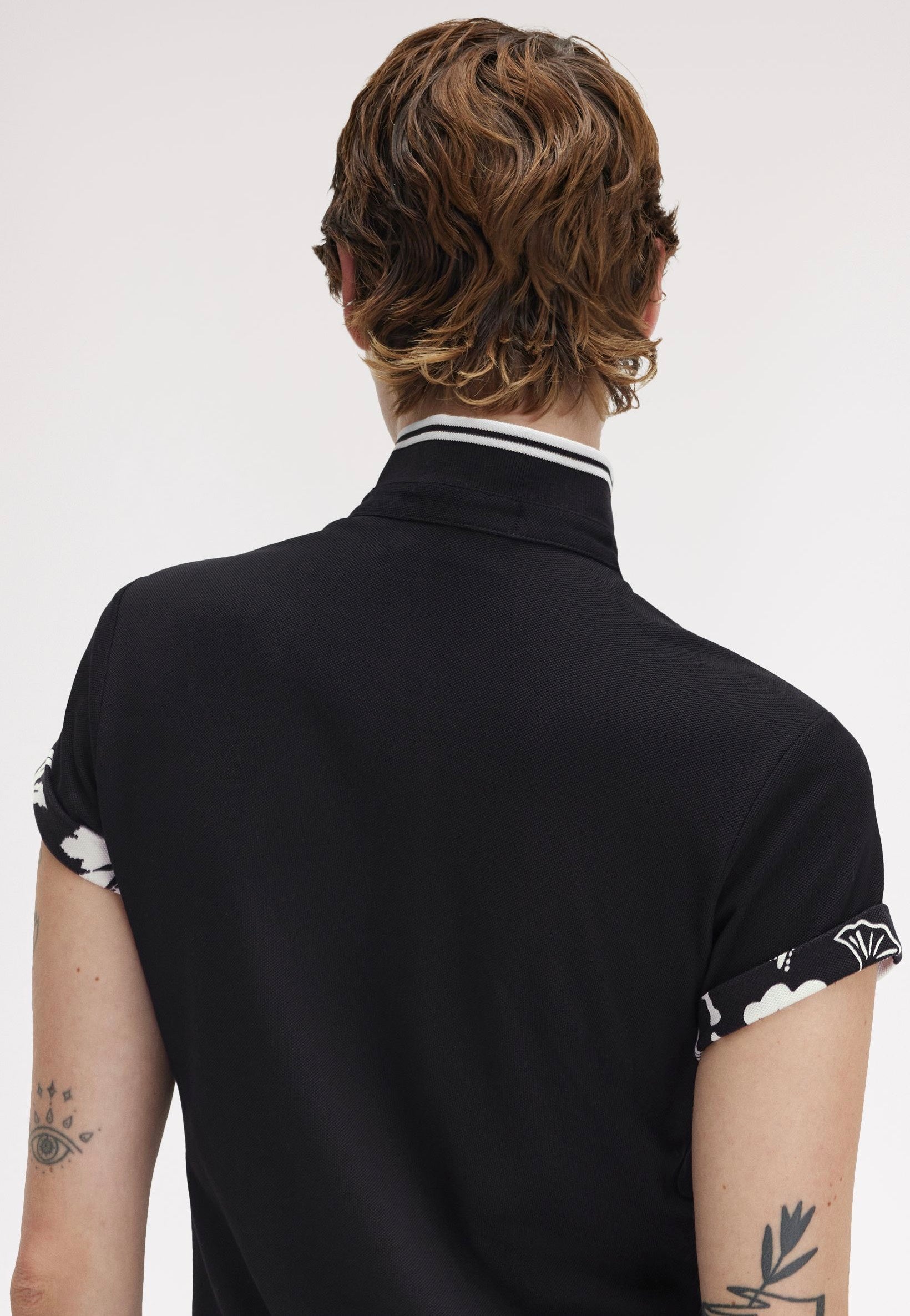 Fred Perry x Amy Winehouse - Printed Trim Pique Black - Dress | Women-Image