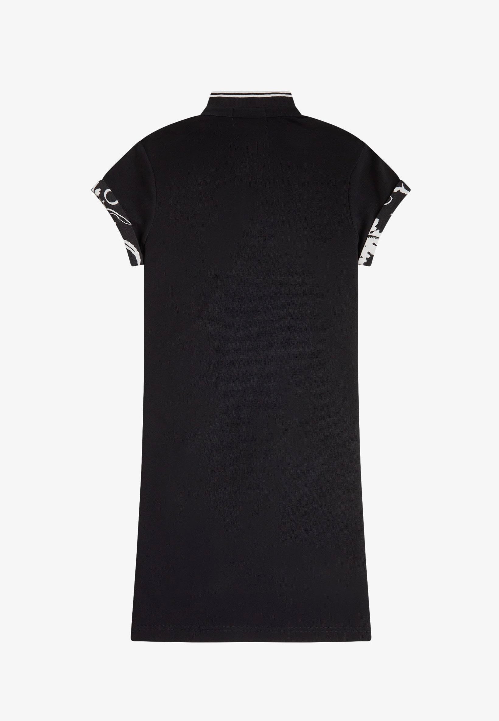 Fred Perry x Amy Winehouse - Printed Trim Pique Black - Dress | Women-Image