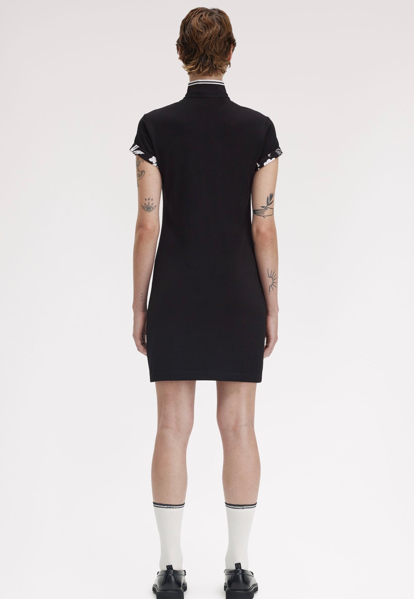 Fred Perry x Amy Winehouse - Printed Trim Pique Black - Dress | Women-Image