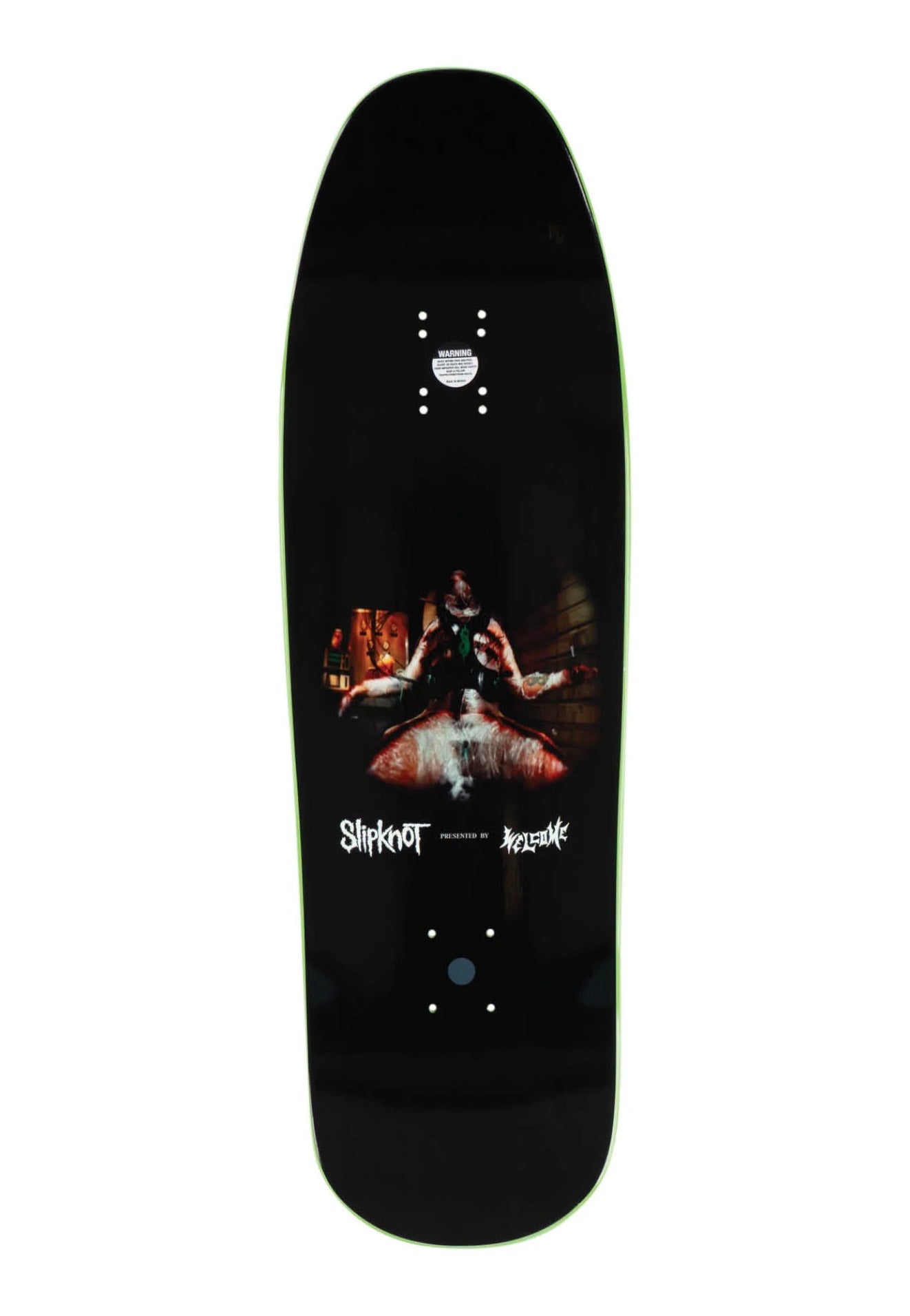 Welcome x Slipknot - Self-Titled on Gaia 9.67" Black/Green Dip - Skate Deck | Neutral-Image