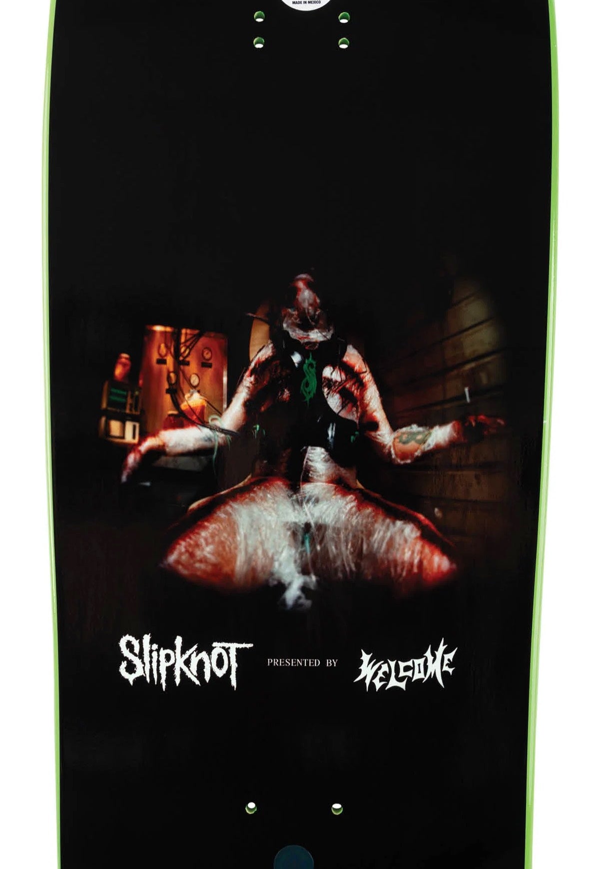 Welcome x Slipknot - Self-Titled on Gaia 9.67" Black/Green Dip - Skate Deck | Neutral-Image