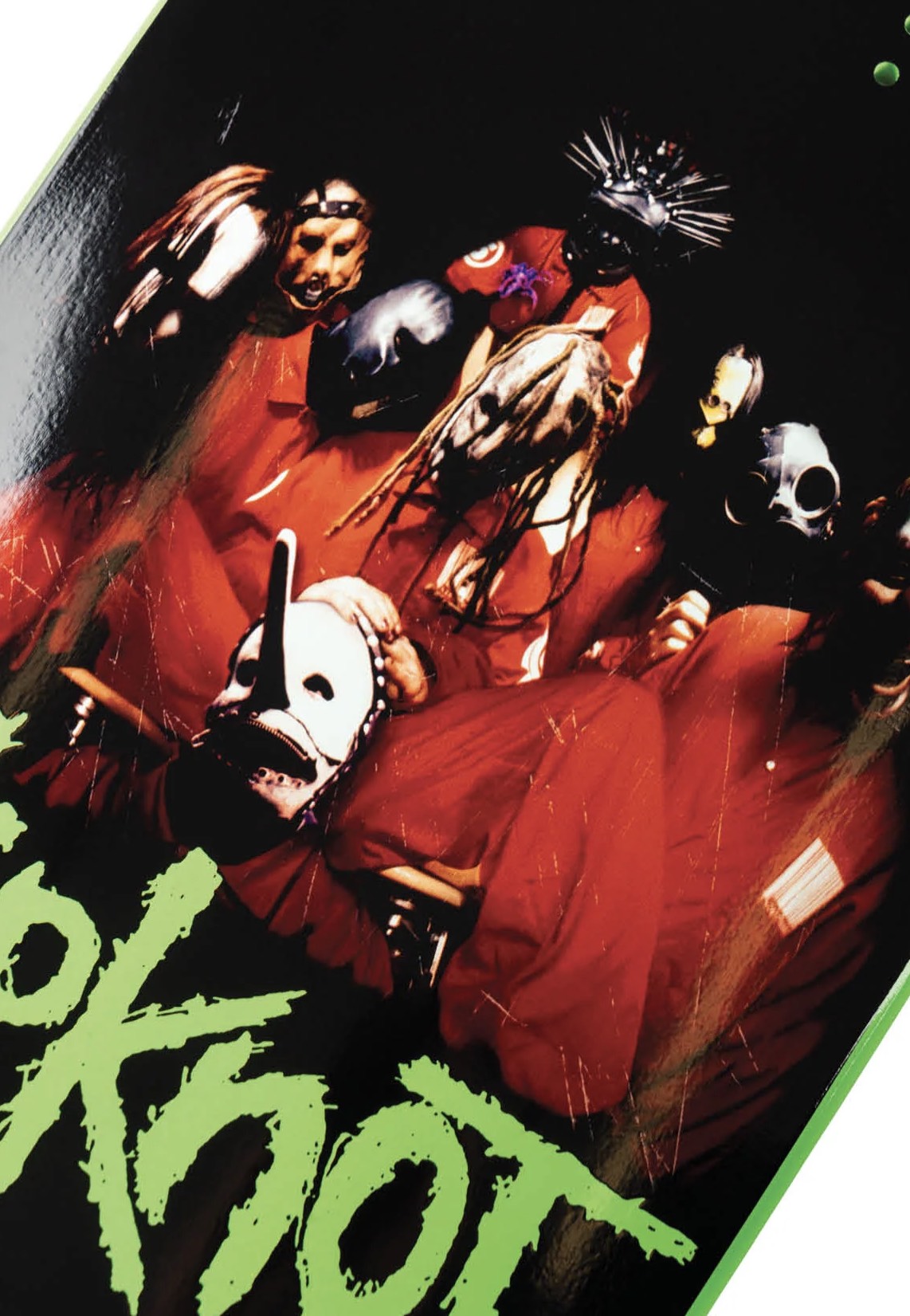Welcome x Slipknot - Self-Titled on Gaia 9.67" Black/Green Dip - Skate Deck | Neutral-Image