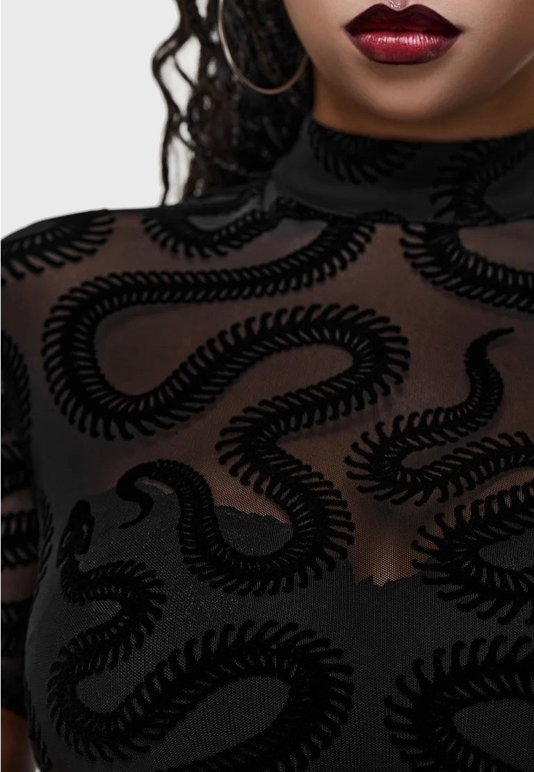 Killstar Serpentes Black Top | Women-Image