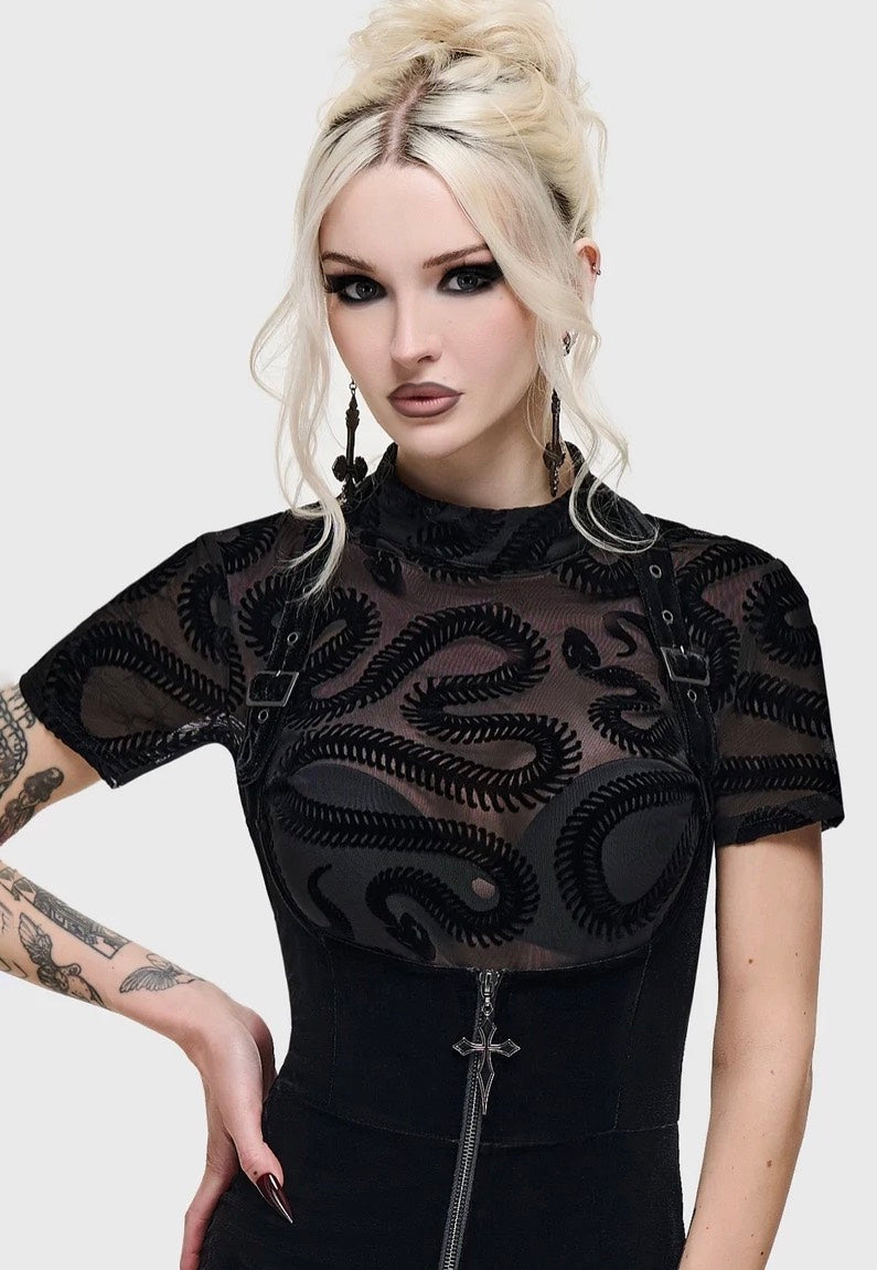 Killstar Serpentes Black Top | Women-Image