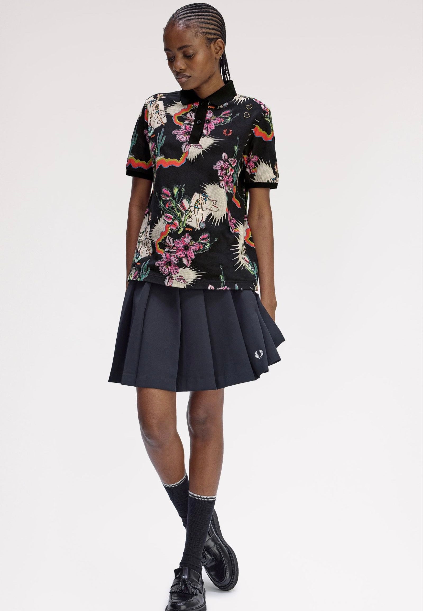 Fred Perry x Amy Winehouse - Printed Black - Polo | Impericon