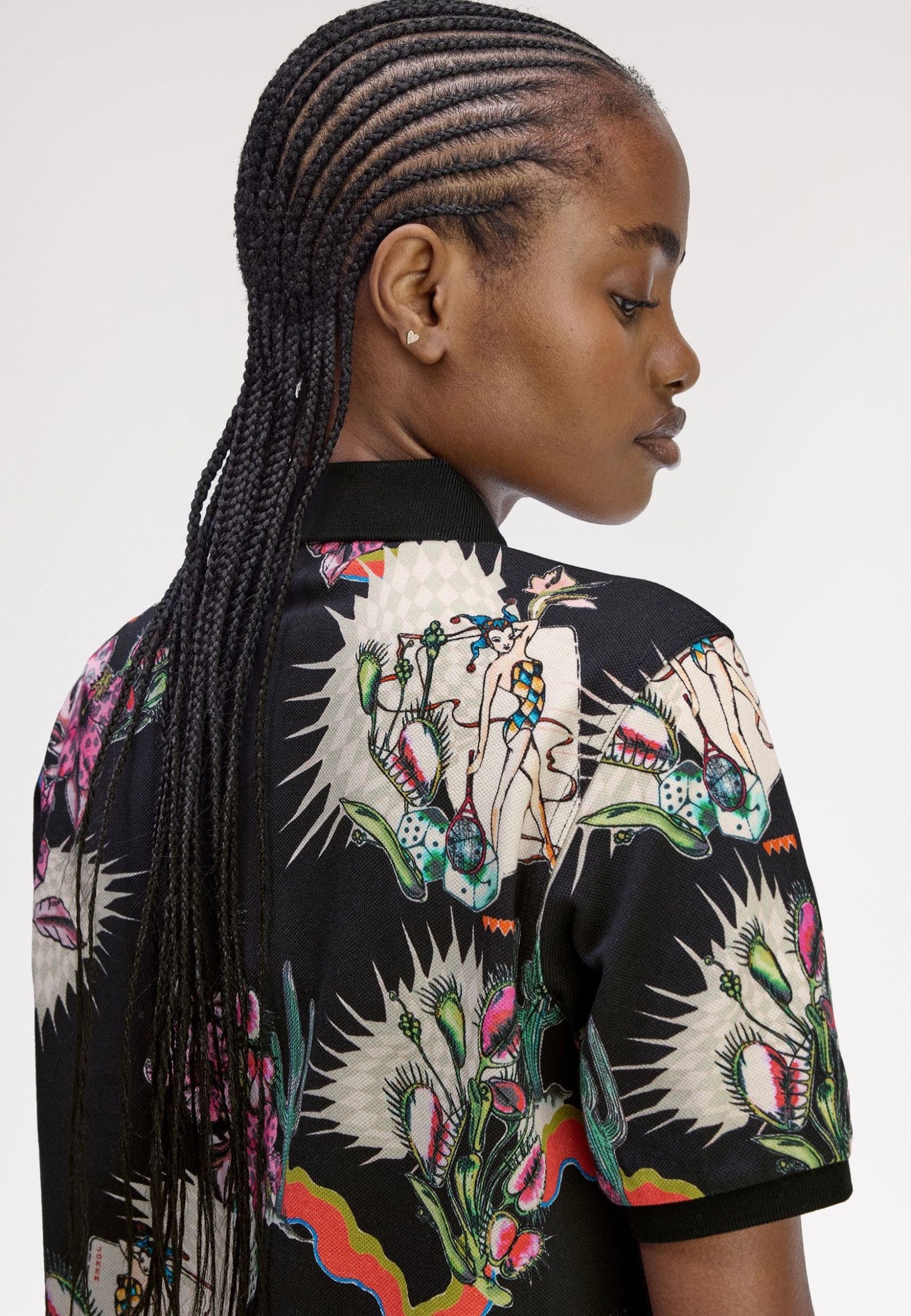 Fred Perry x Amy Winehouse - Printed Black - Polo | Women-Image