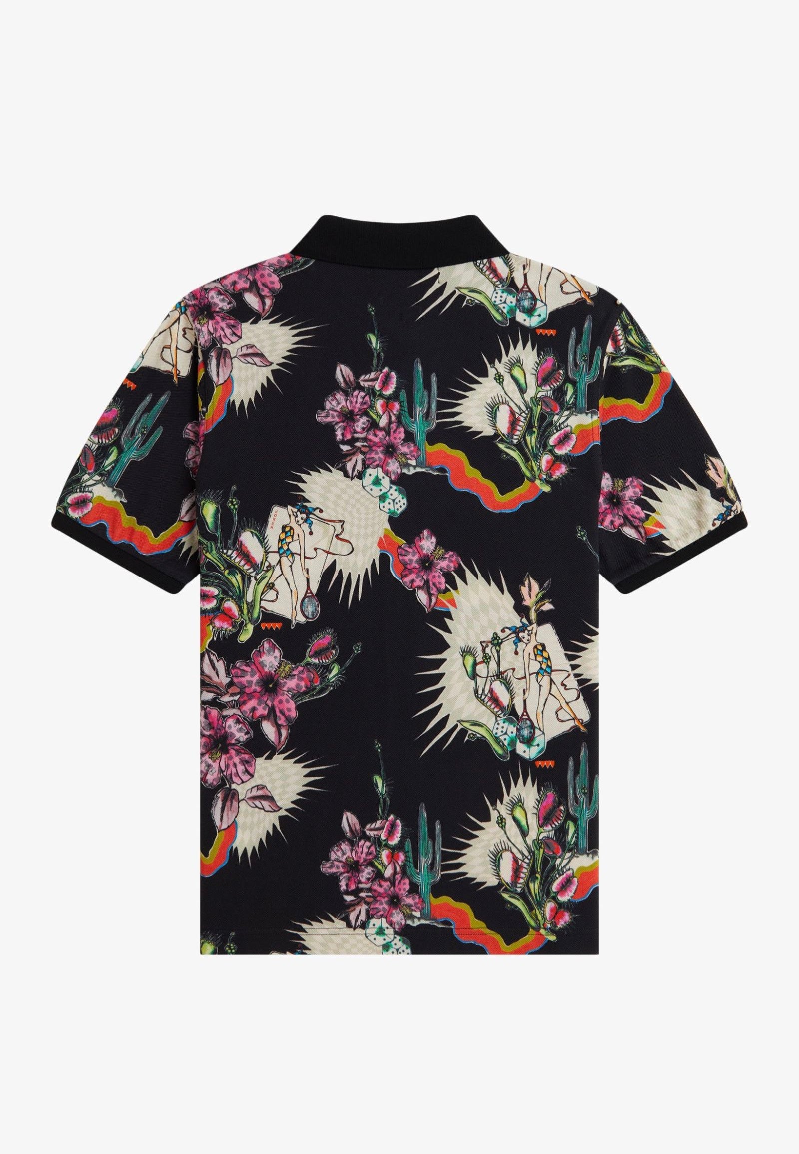 Fred Perry x Amy Winehouse - Printed Black - Polo | Women-Image